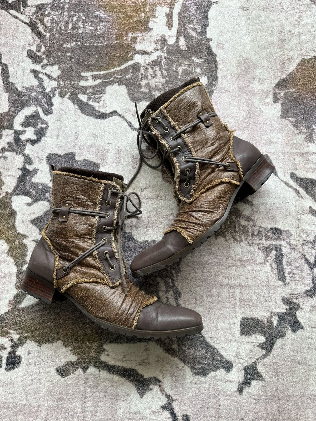 BUFFALO BOBS 2009 Buffalo Bobs double layered leather combat boots Size US 9.5 / EU 42-43 - 1 Thumbnail