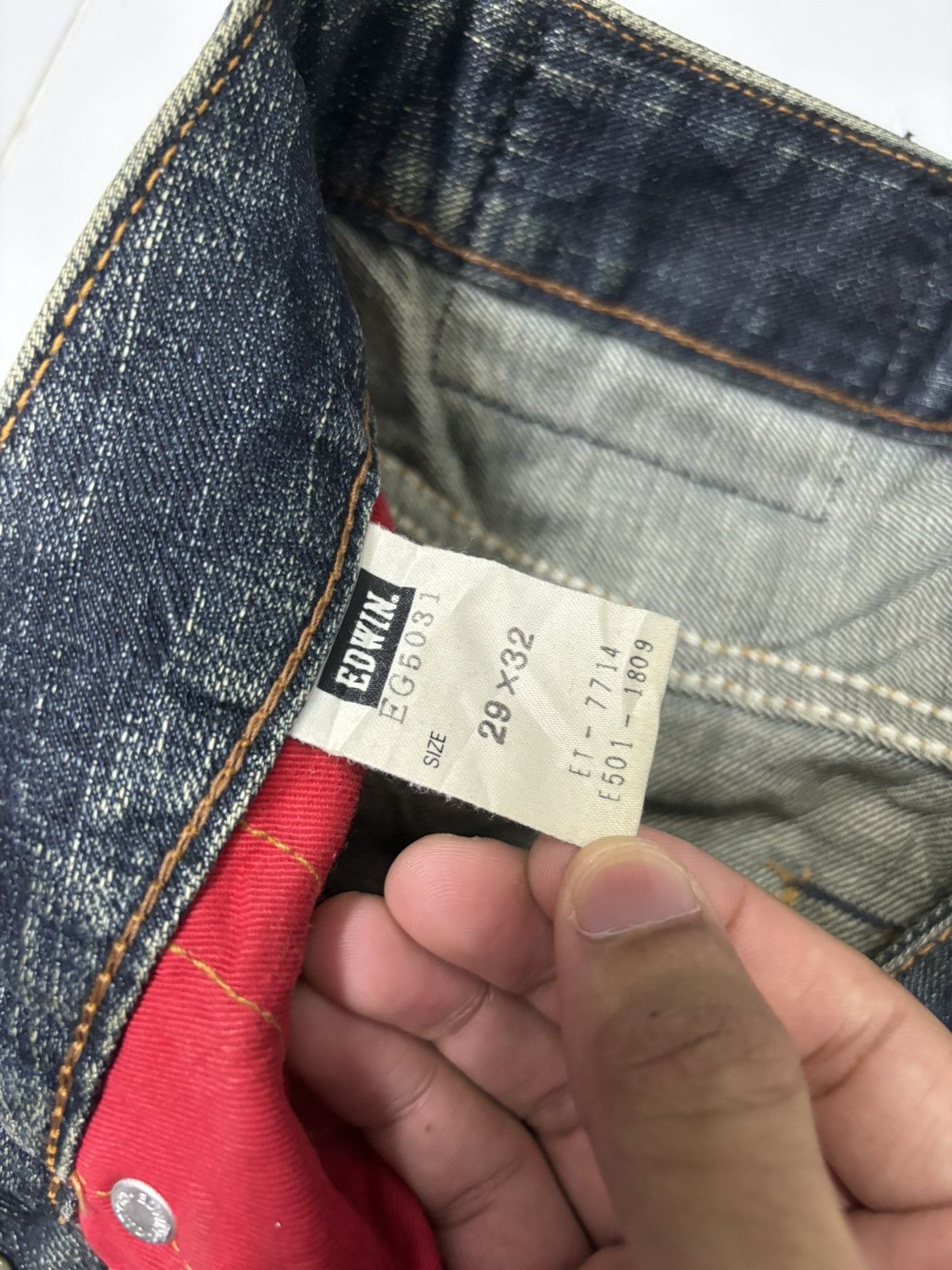 If Six Was Nine FLARED🔥EDWIN 503 MUD WASH BOOTCUT DIRTY DENIM JEANS Size US 32 / EU 48 - 10 Thumbnail