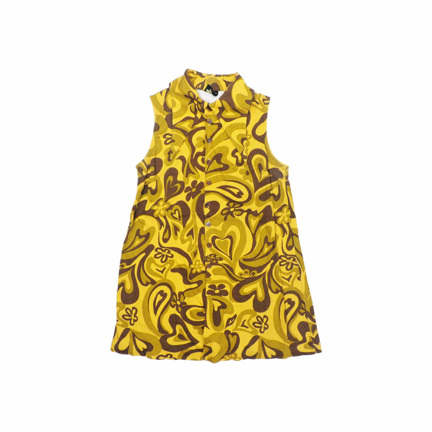 If Six Was Nine OZONE COMMUNITY LOVE PATTERNED SLEEVELESS SHIRT Size M / US 6-8 / IT 42-44 - 1 Thumbnail