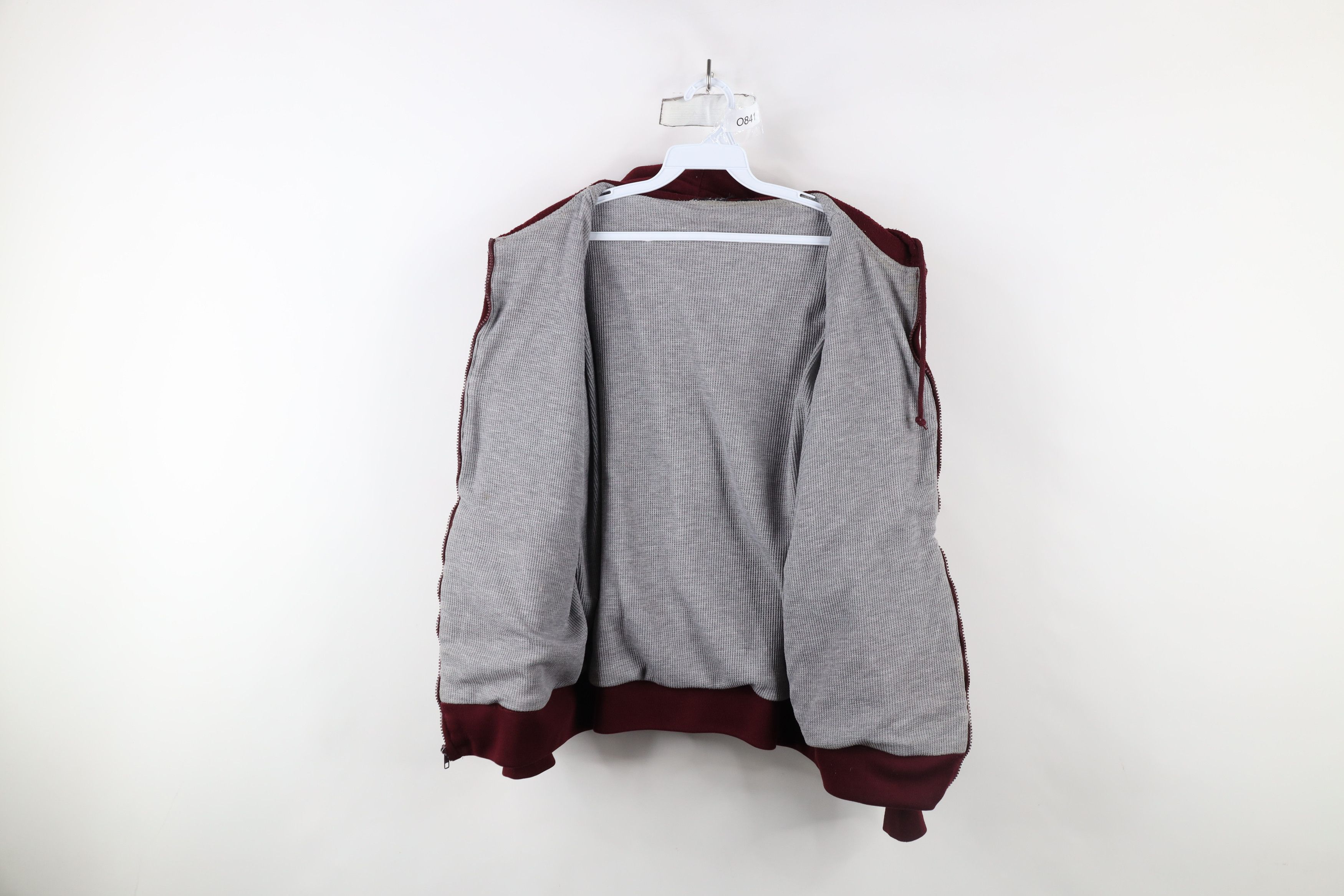 Vintage Vintage 90s Streetwear Thermal Waffle Knit Lined Hoodie Size US S / EU 44-46 / 1 - 7 Thumbnail