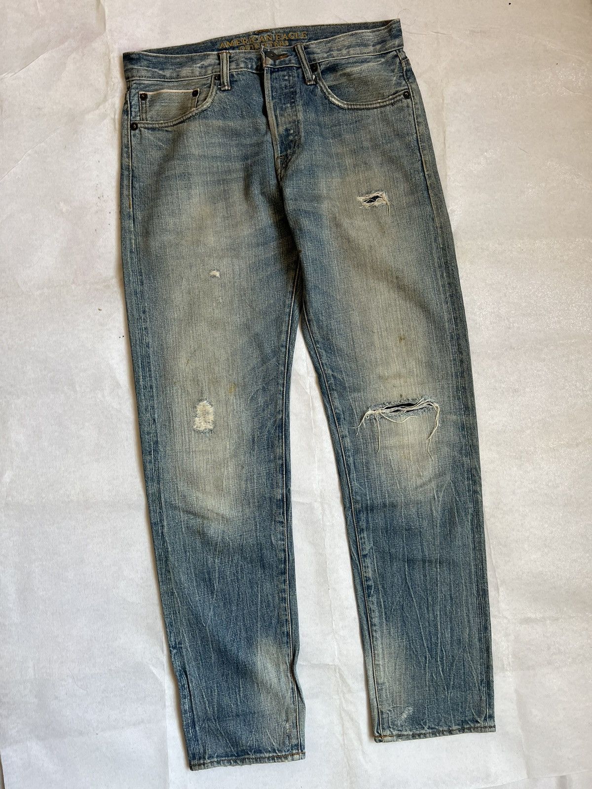 American Eagle Outfitters Vtg American Eagle Fly Button Selvedge Denim Kurt Cobain Size US 32 / EU 48 - 2 Thumbnail