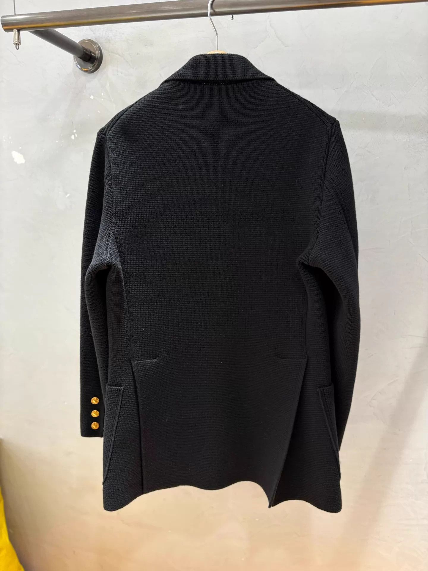 Louis Vuitton LV Black Knit Blazer Gold Buttons Mint S Size S / US 4 / IT 40 - 4 Thumbnail