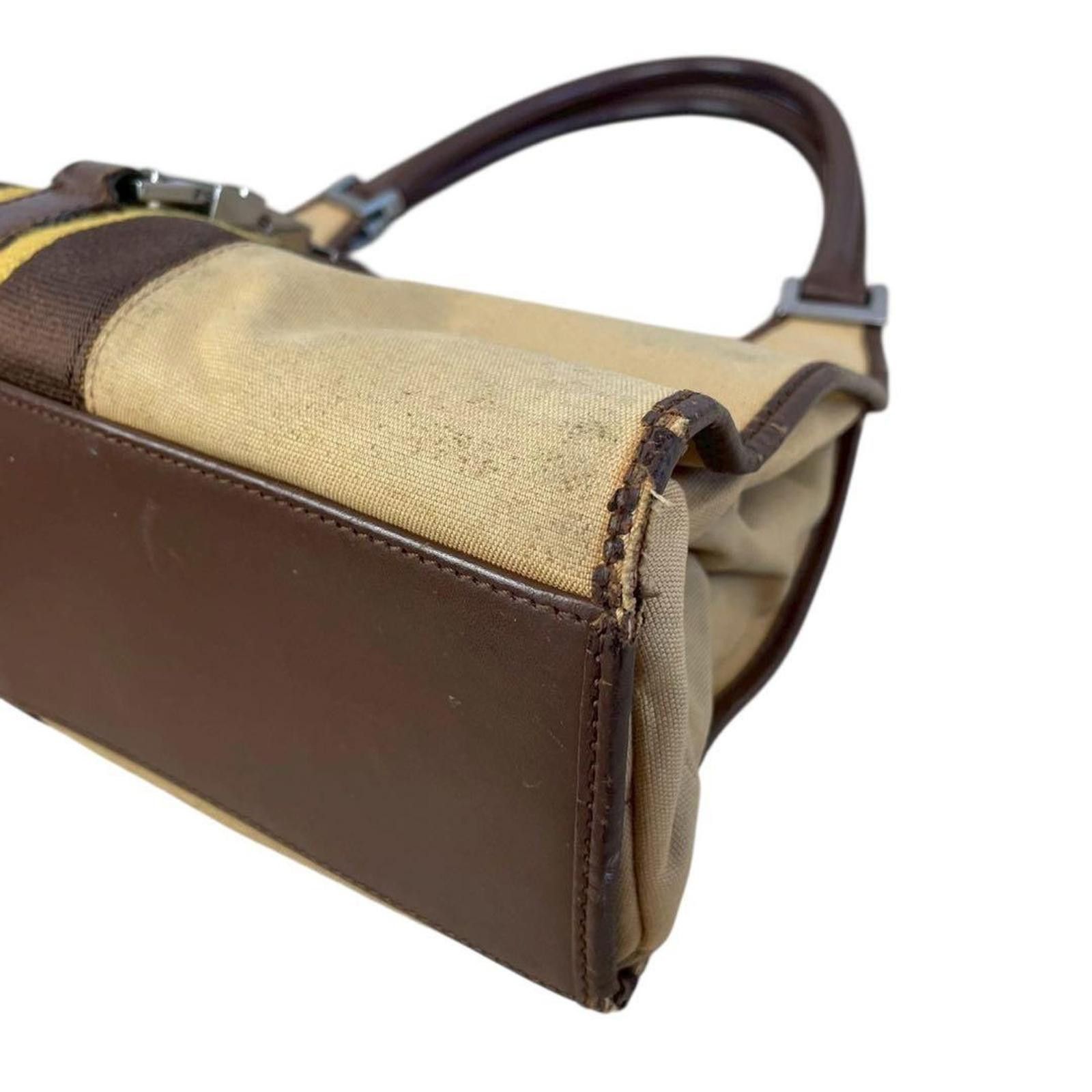 Gucci Gucci - Vintage Canvas and Leather Shoulder Bag Size ONE SIZE - 7 Thumbnail
