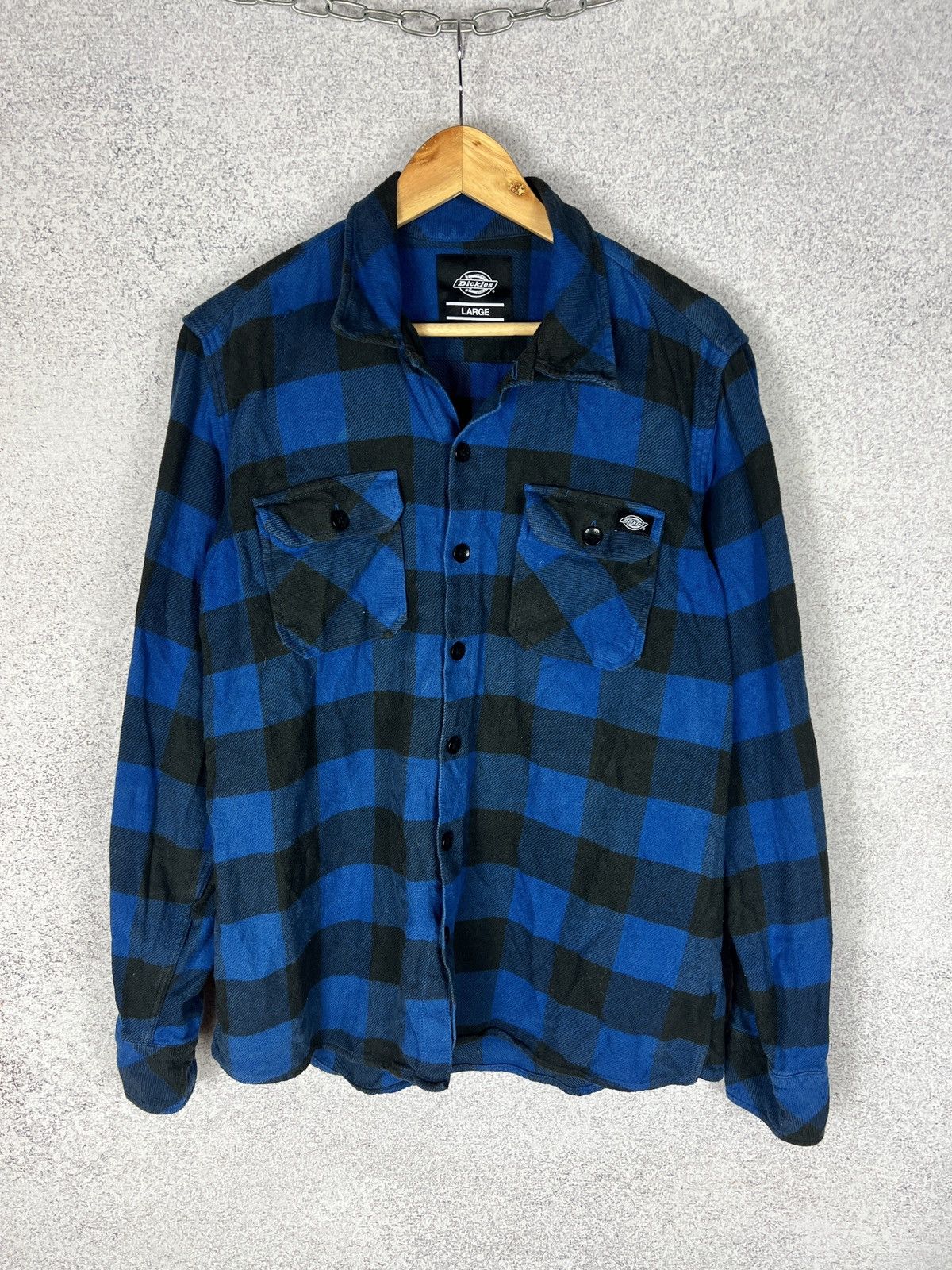 Dickies Flannel Dickies Blue Checked Shirt Size L Large Size US L / EU 52-54 / 3 - 1 Thumbnail