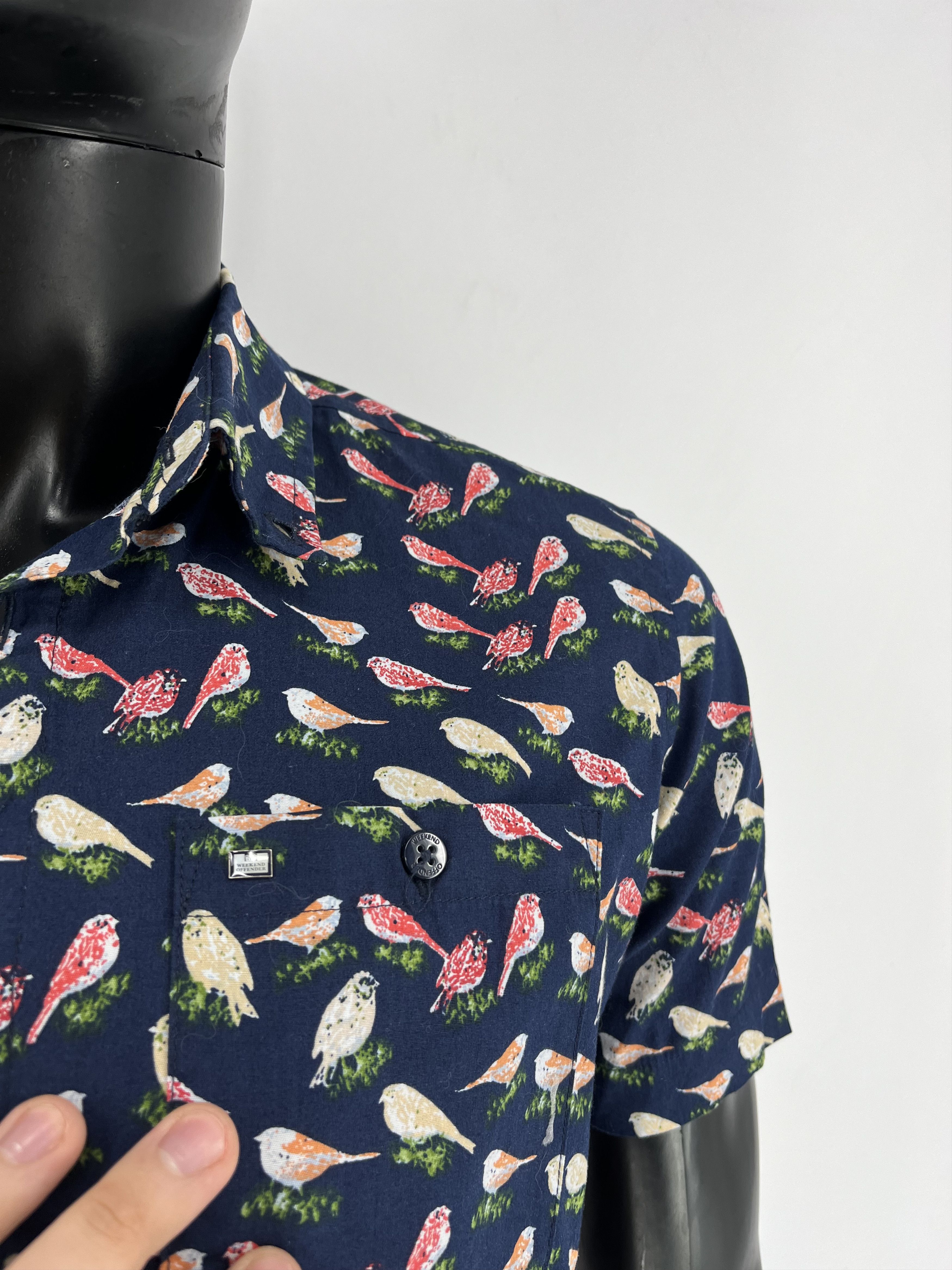 Weekend Offender Weekend Offender Cotton Bird Short Sleeve Shirt Size US S / EU 44-46 / 1 - 10 Thumbnail