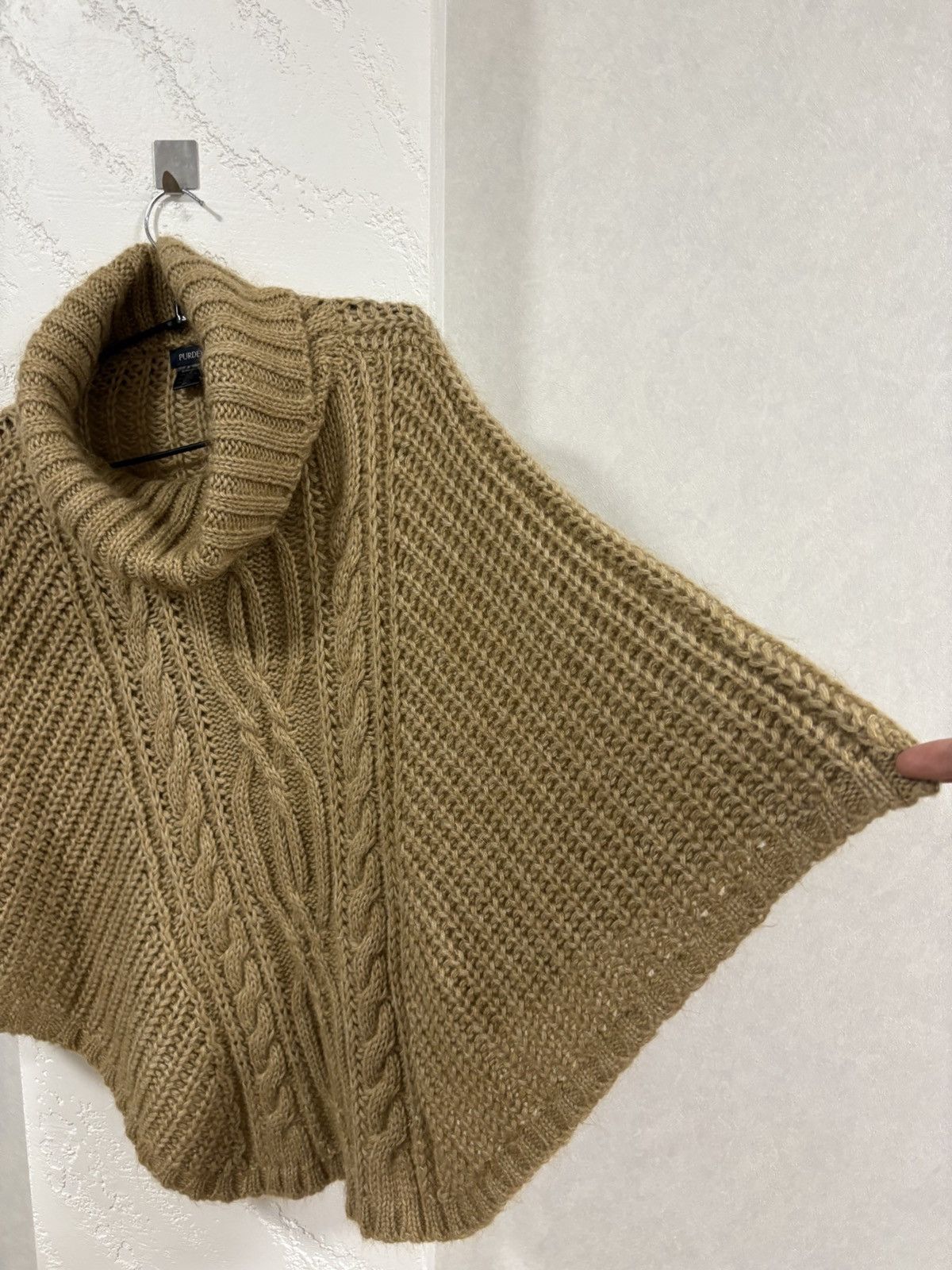 Purdey Purdey Knitted Poncho AW20 Acryl Mohair Wool Size ONE SIZE - 4 Thumbnail