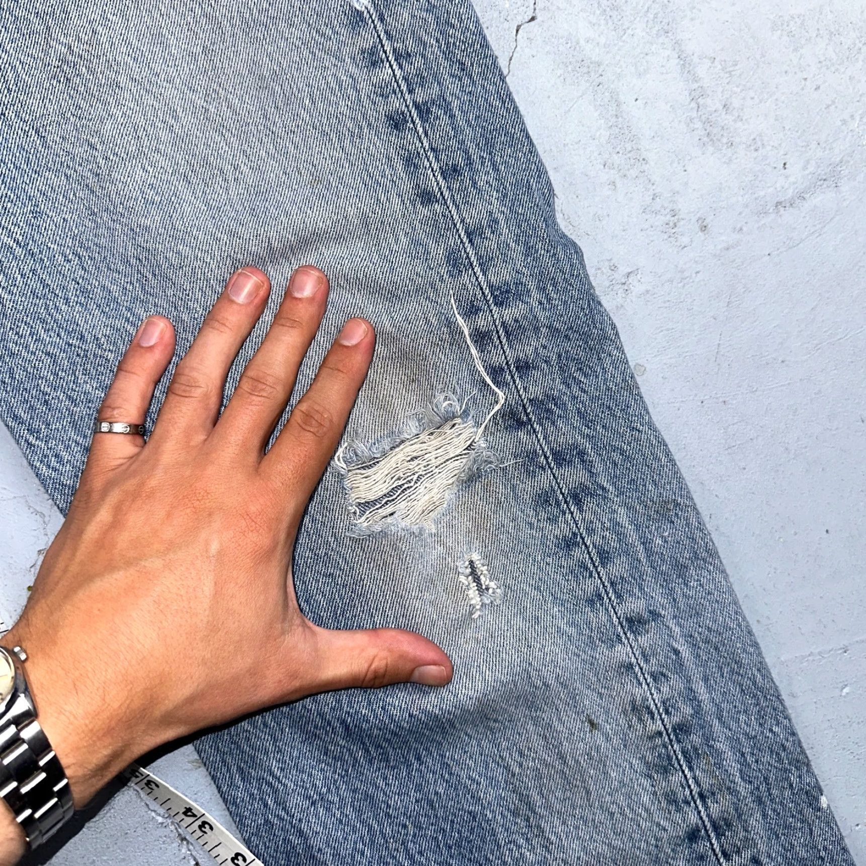 Levi's VINTAGE Levi's 501 Jeans Men 33x36 Straight Leg Light Wash 90s USA Mid Rise Denim Size US 33 - 7 Thumbnail