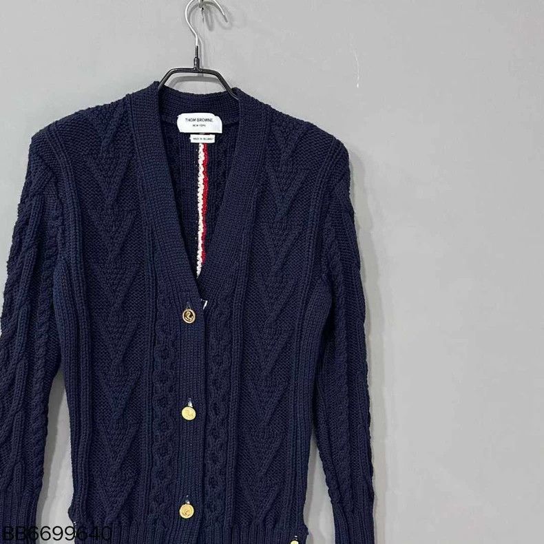 Thom Browne Thom Browne size38 Dark blue knit sweater coat Size XS / US 0-2 / IT 36-38 - 2 Thumbnail