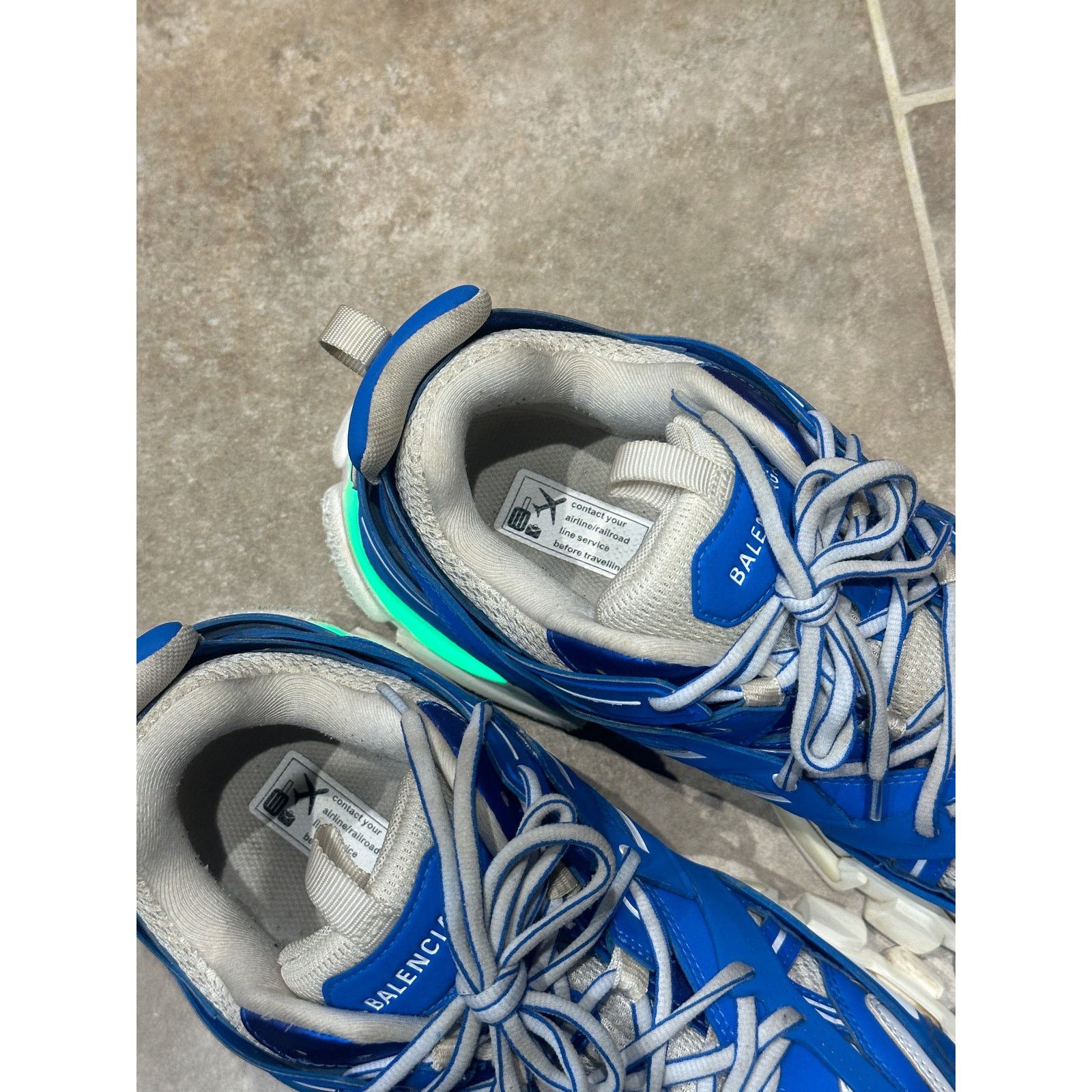 Balenciaga Size 10 - Balenciaga Track LED Sneakers Blue White Size US 10 / EU 43 - 7 Thumbnail
