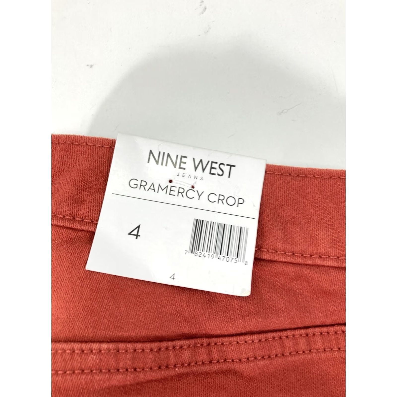 Nine West Nine West Gramercy Crop Jeans Women 4 28X27 Red Denim Stretch Slim NWT Size 27" / US 4 / IT 40 - 6 Thumbnail