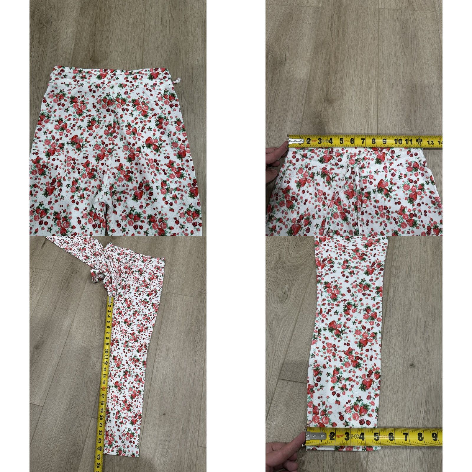 LoveShackFancy VINTAGE LOVESHACKFANCY Brently Fruity Print Slim Pajama Pants Womens XS Cotton Size 26" / US 2 / IT 38 - 8 Thumbnail