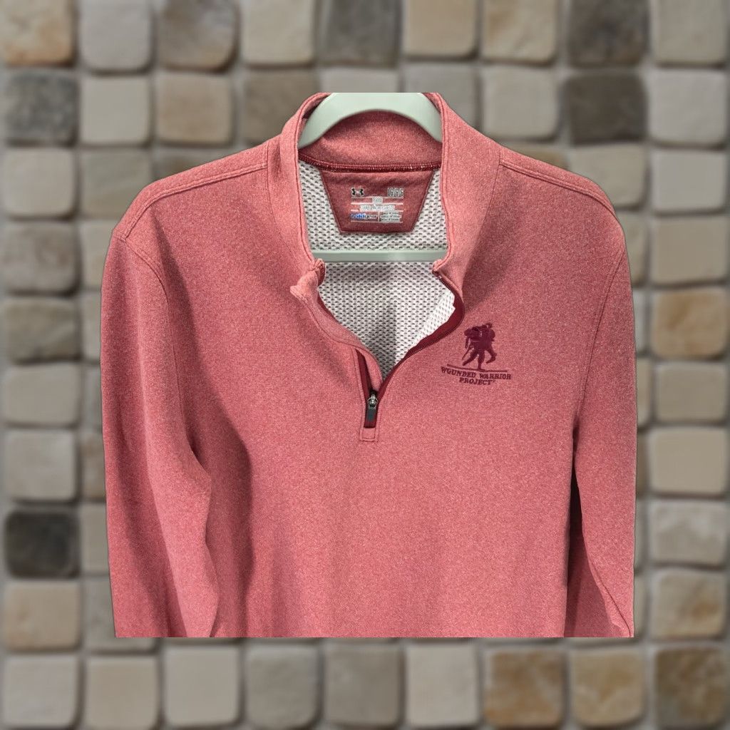 Under Armour Under Armour Womens Sweatshirt Pullover 1/4 Zip Red Wounded Warrior Long Sleeve Size L Fleece Size L / US 10 / IT 46 - 1 Thumbnail