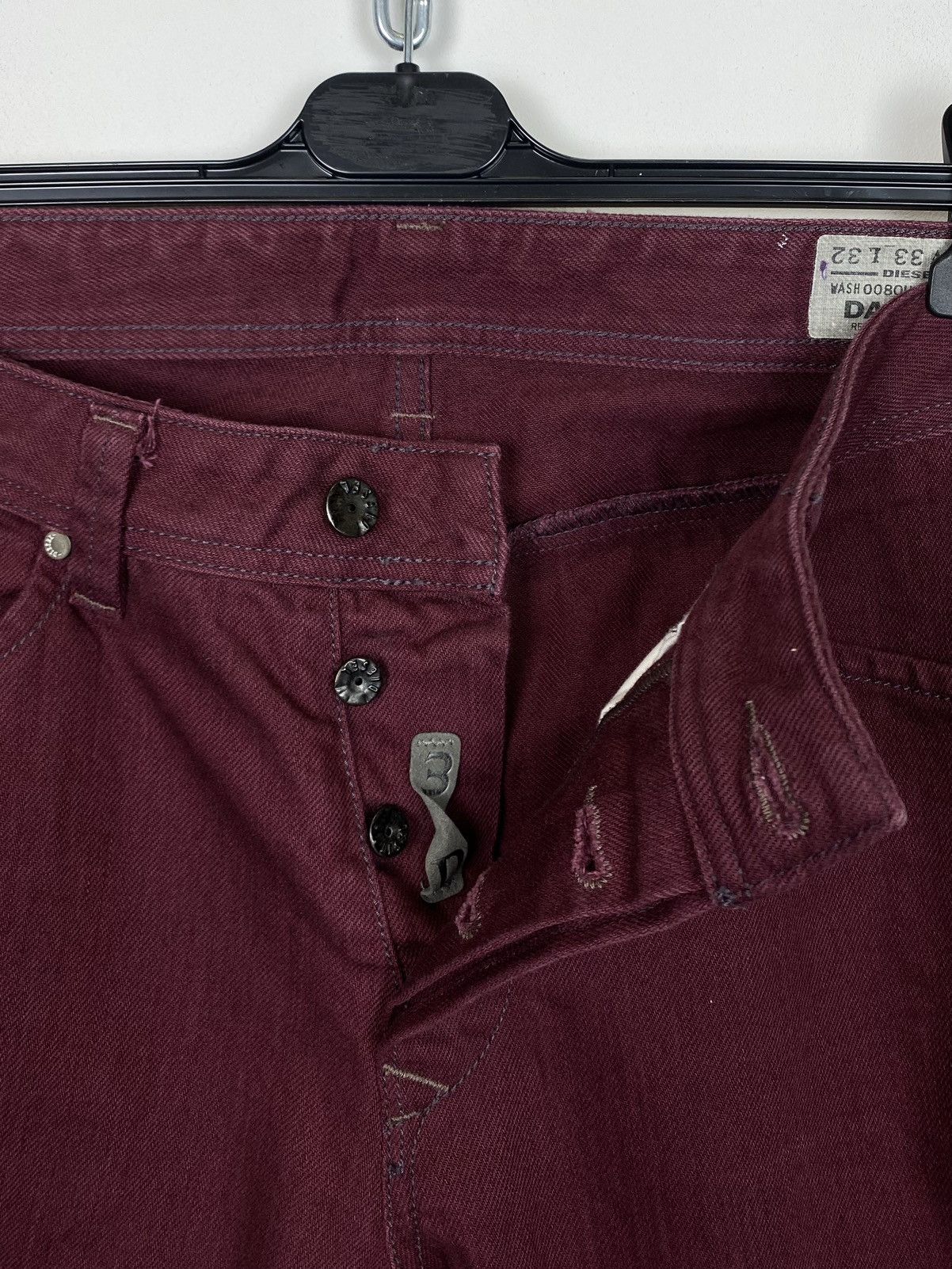 Diesel Vintage Y2K Diesel Darron Jeans Size 33/32 Luxury Brand Red Size US 33 - 6 Thumbnail