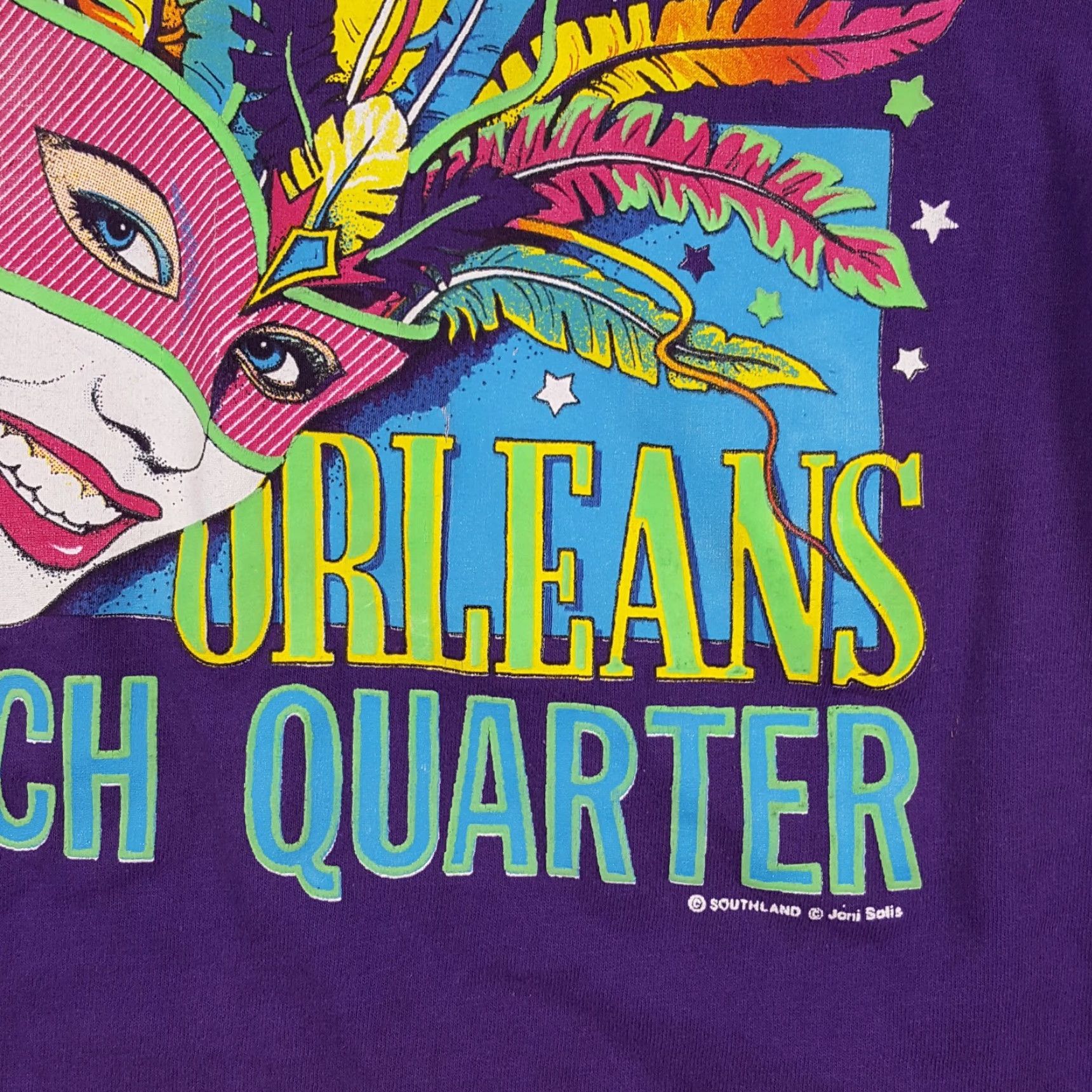Vintage VINTAGE 90s Marti Gras New Orleans T-Shirt Men Small Purple Festival USA Cotton Embroidered Logo Retro Y2K Size US S / EU 44-46 / 1 - 3 Thumbnail