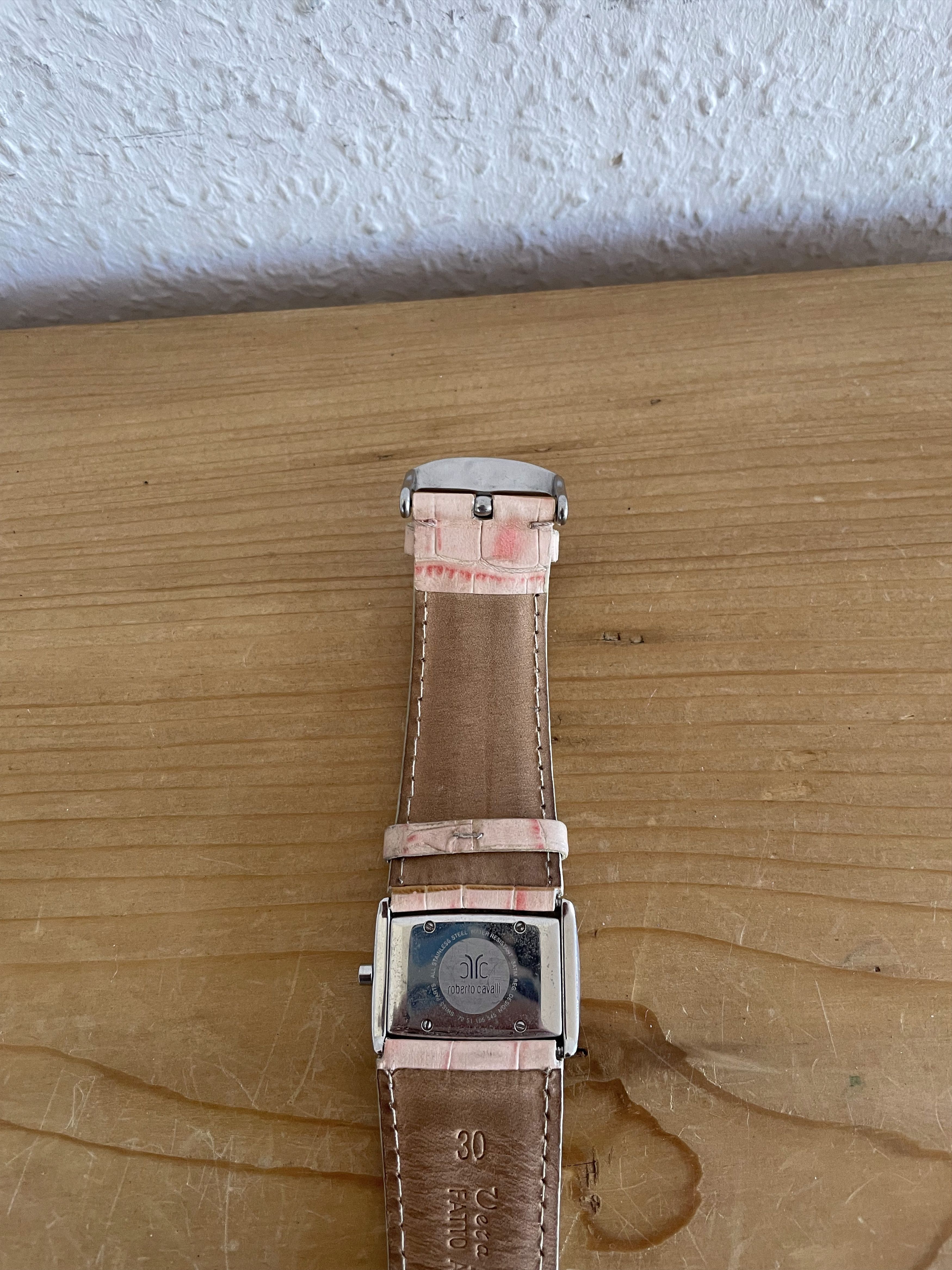 Roberto Cavalli Pink Snakeskin Strap Watch Size ONE SIZE - 6 Thumbnail