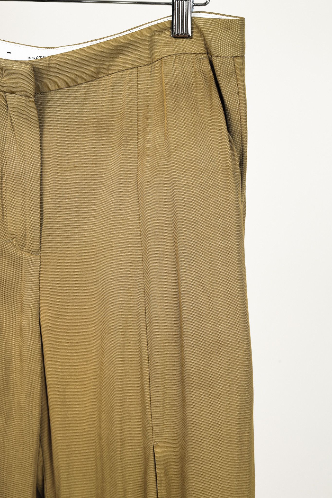 DOROTHEE SCHUMACHER Dorothee Schumacher Khaki Spit Leg Light Trousers Size 31" - 5 Thumbnail