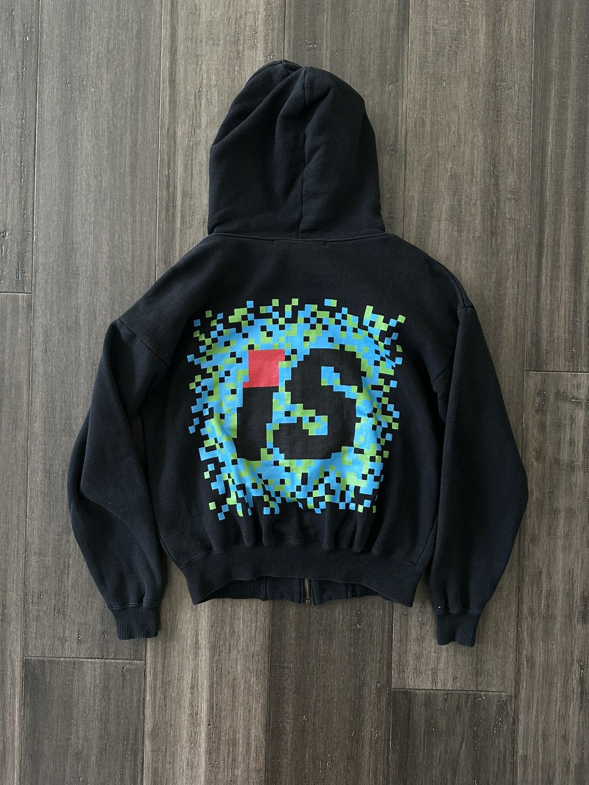 image of Issey Miyake Black Minecraft Issey Sport Zip Up Hoodie M, Men's (Size Medium)