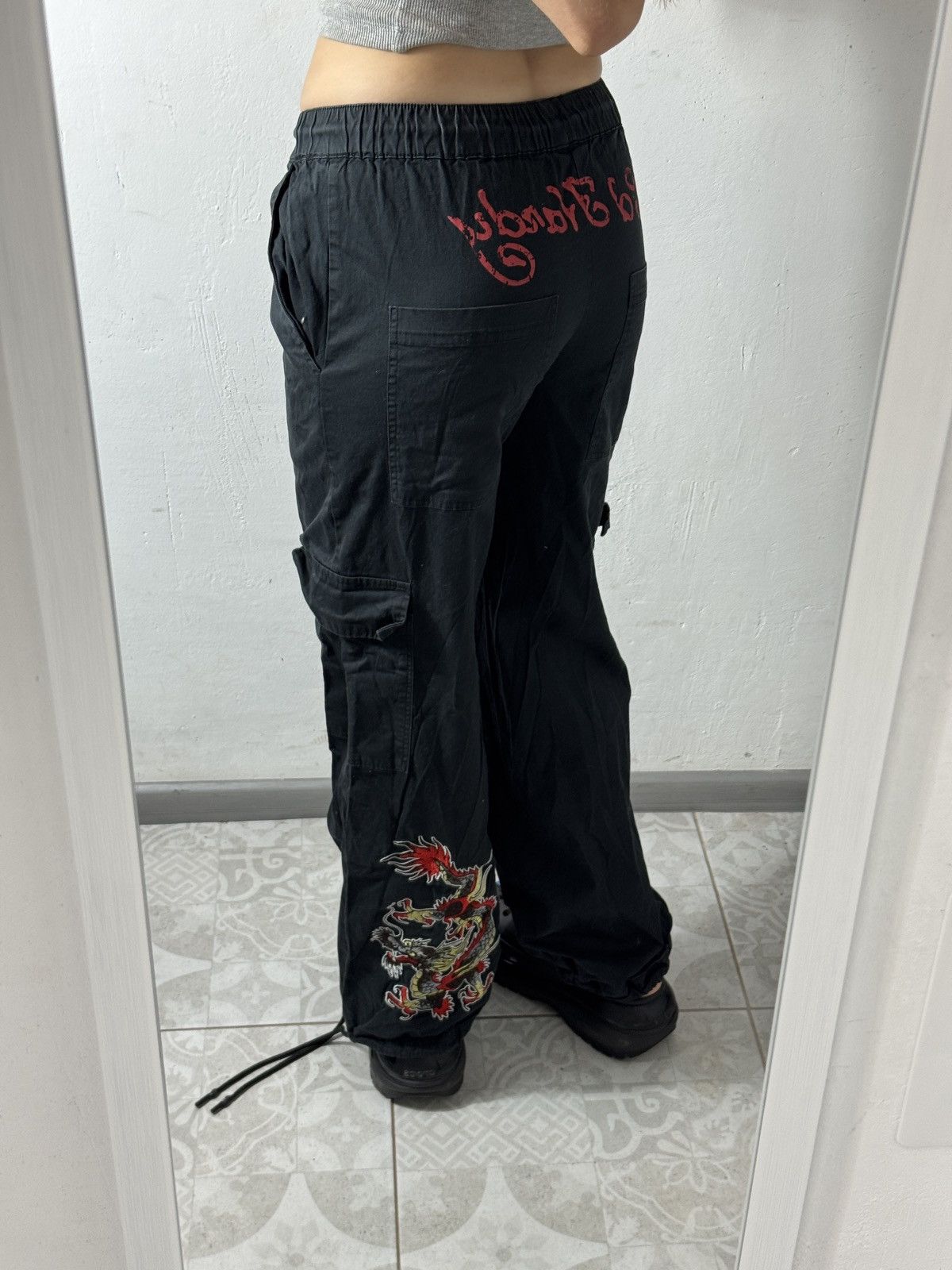 Ed Hardy ED HARDY GORPCORE DRAGON 2000s PANTS Size 27" / US 4 / IT 40 - 5 Thumbnail