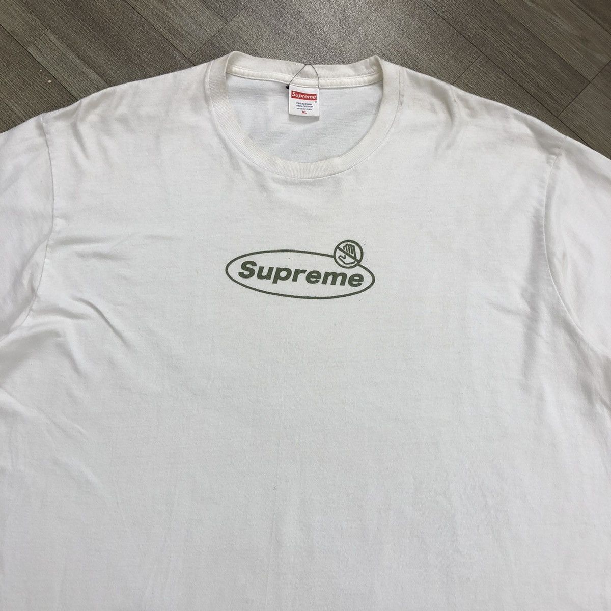 Supreme 🇺🇸FW22 Supreme Warning USA Streetwear White Tee Size US XL / EU 56 / 4 - 2 Thumbnail