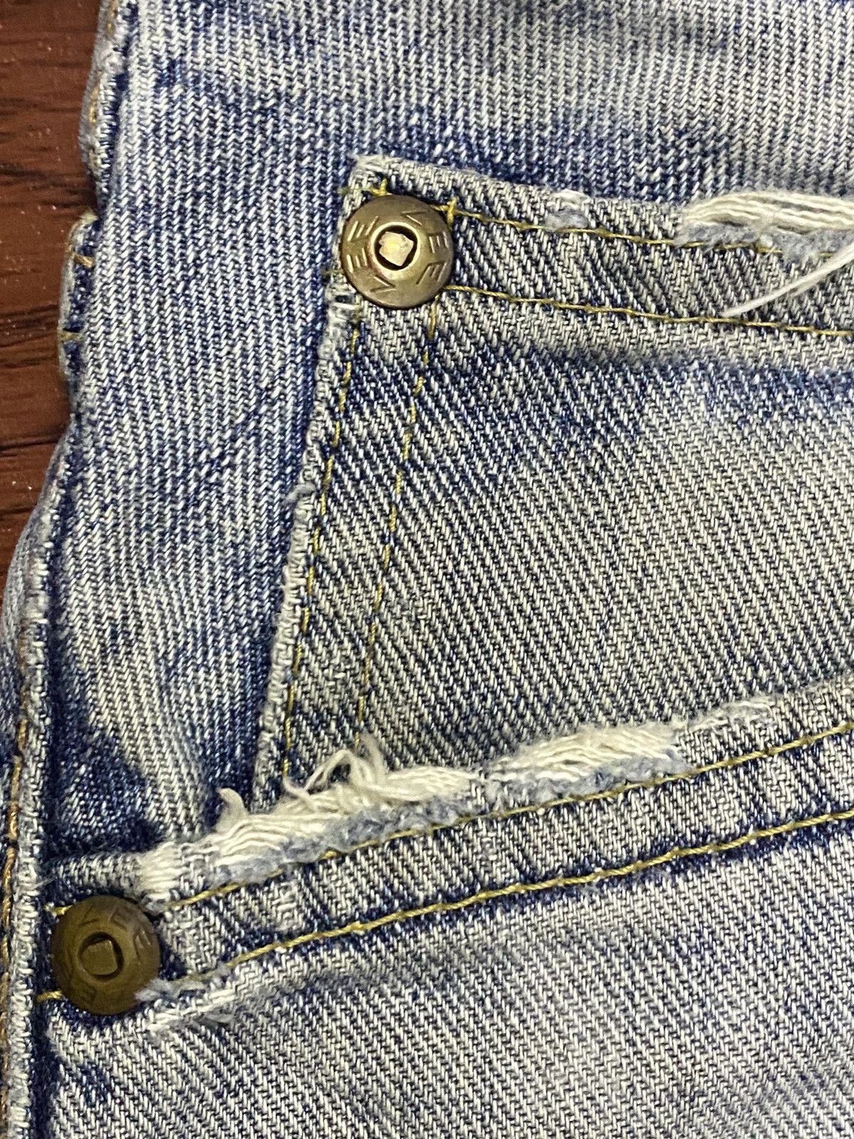 Japanese Brand Vintagw Lee Riders Faded Wash Distressed Loose Jeans Size US 30 / EU 46 - 10 Thumbnail