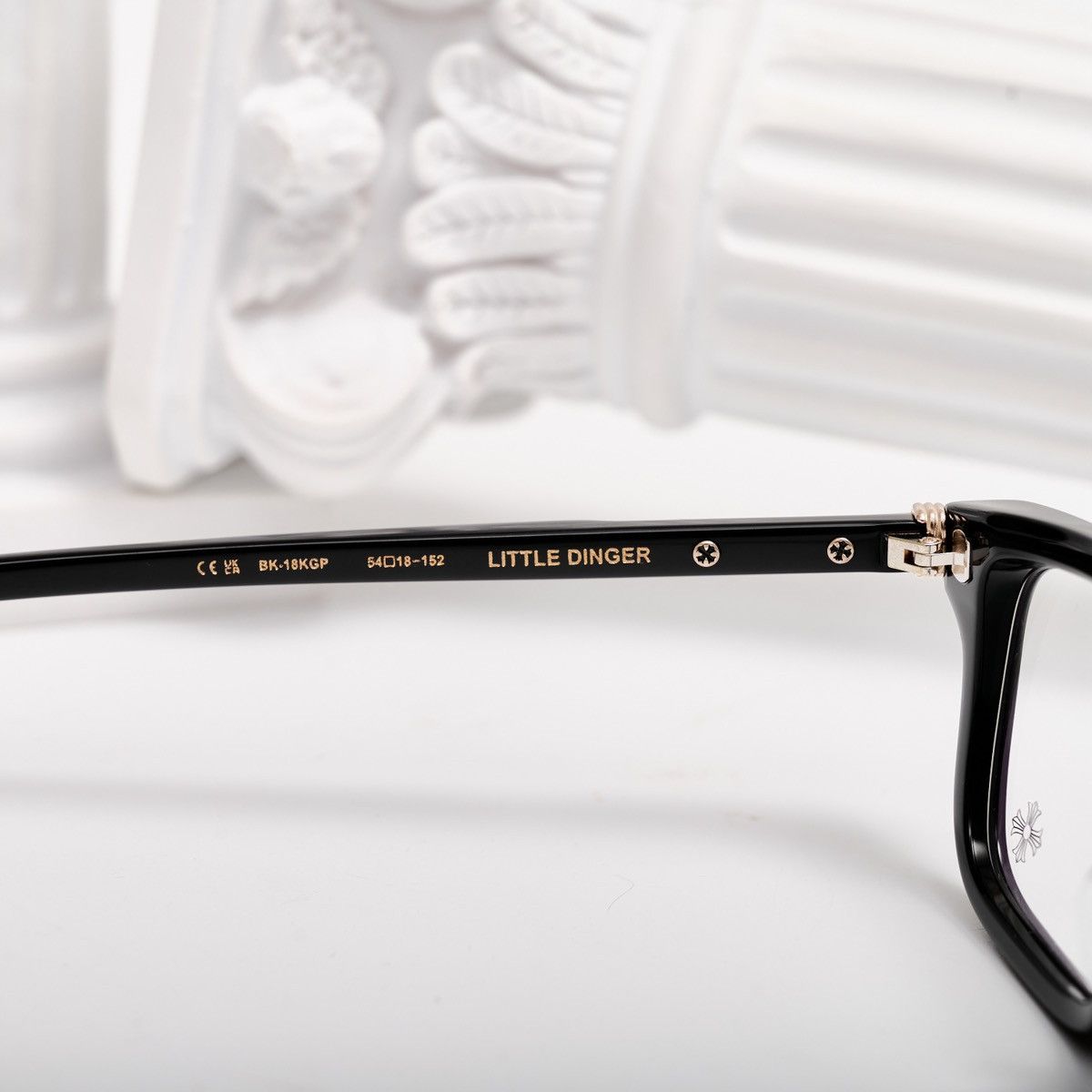 Chrome Hearts CHROME HEARTS LITTLE DINGER BLACK/18KGP GLASSES Size ONE SIZE - 5 Thumbnail