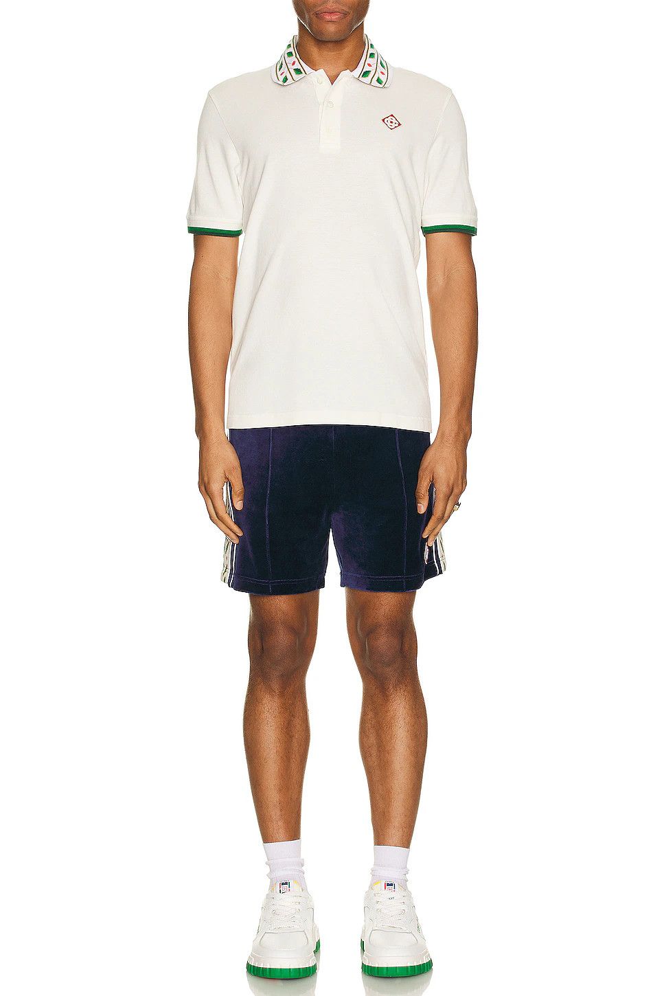 Casablanca o1mle0326 Velour Laurel Shorts in Navy Size US 28 / EU 44 - 6 Thumbnail