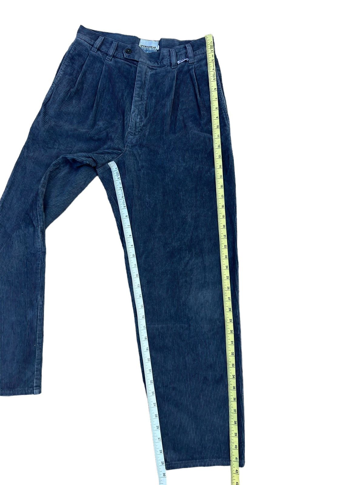 Krizia Uomo Vintage 90s Krizia Uomo Faded Grey Corduroy Trouser Pant Size US 30 / EU 46 - 5 Thumbnail