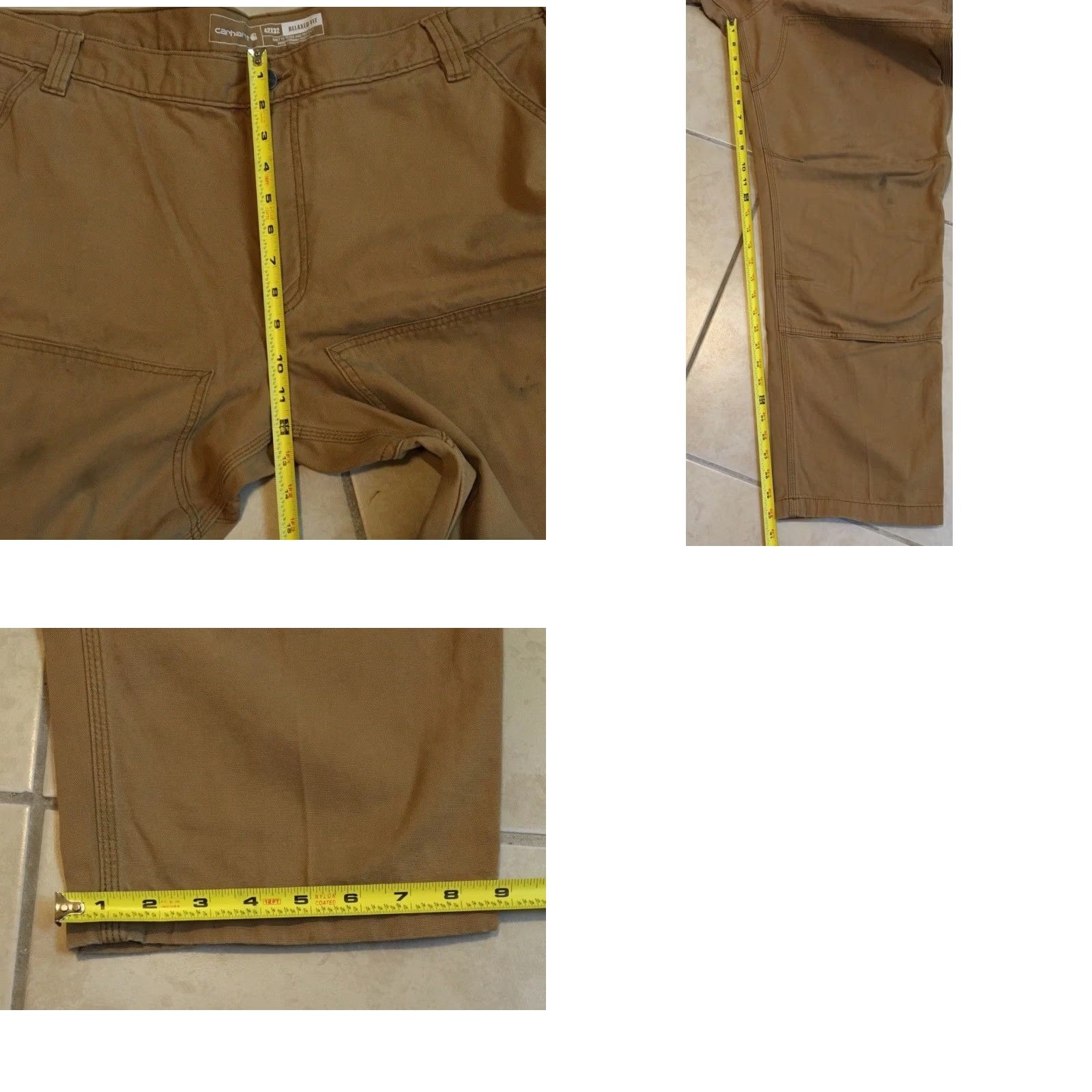 Carhartt VINTAGE Carhartt Faded Distress Double knee Pants 42 Boys Mens 42 Beige Distressed Grunge 90s Trucker Carhartt Style Size US 42 / EU 58 - 9 Thumbnail