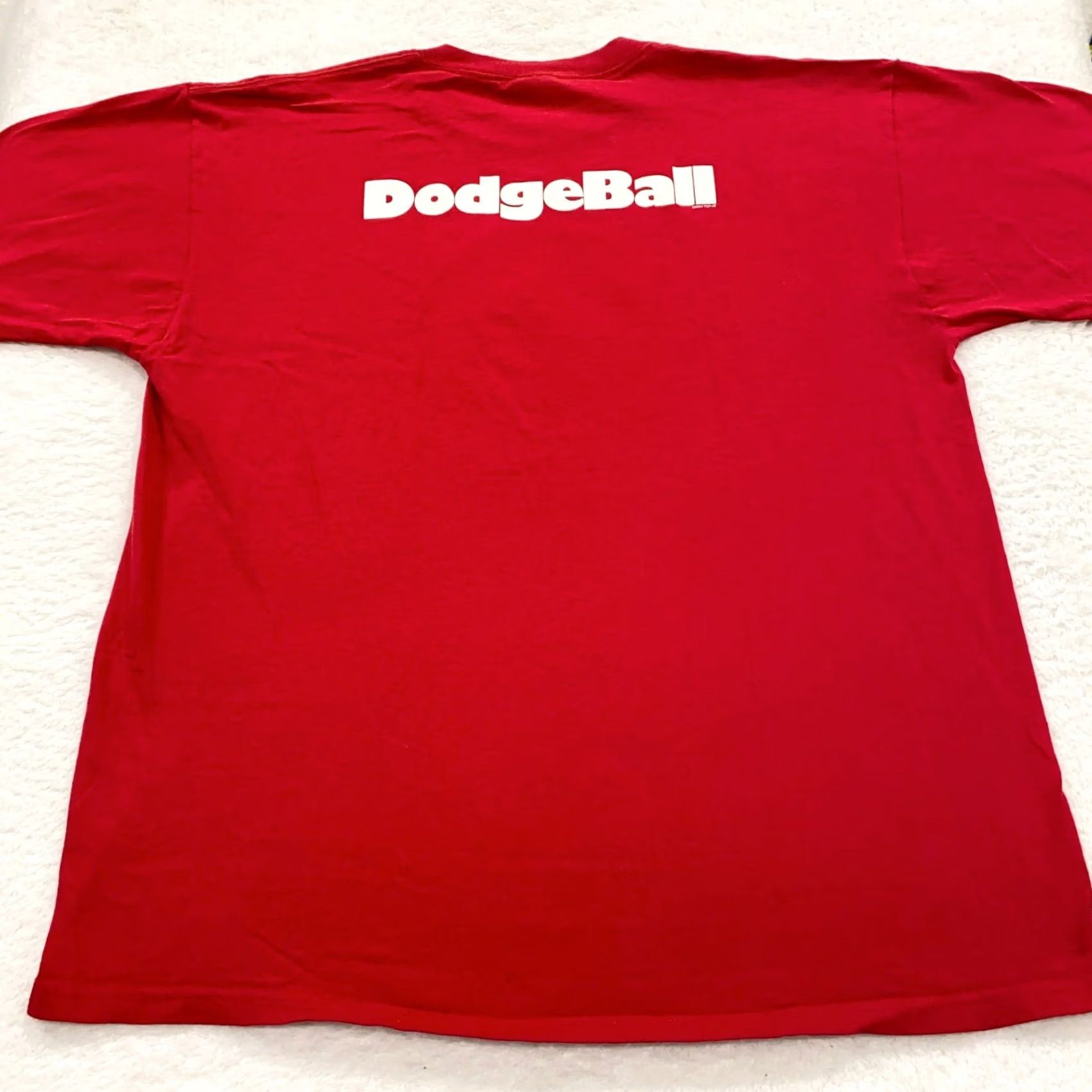 Fruit Of The Loom VINTAGE DODGEBALL A TRUE UNDERDOG STORY T-Shirt XL Red Fruit of the Loom Mens 80s 90s Cowboys Underdog Movie Shirt Size US XL / EU 56 / 4 - 3 Thumbnail