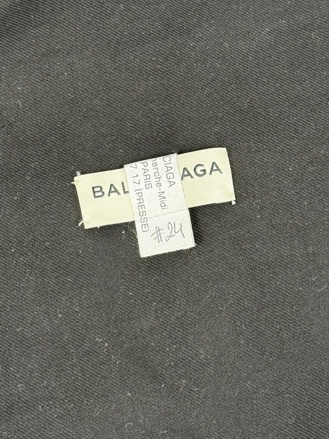 Balenciaga 2010s Balenciaga Sample Black & Navy Geometrical Trench Coat Size US S / EU 44-46 / 1 - 11 Thumbnail