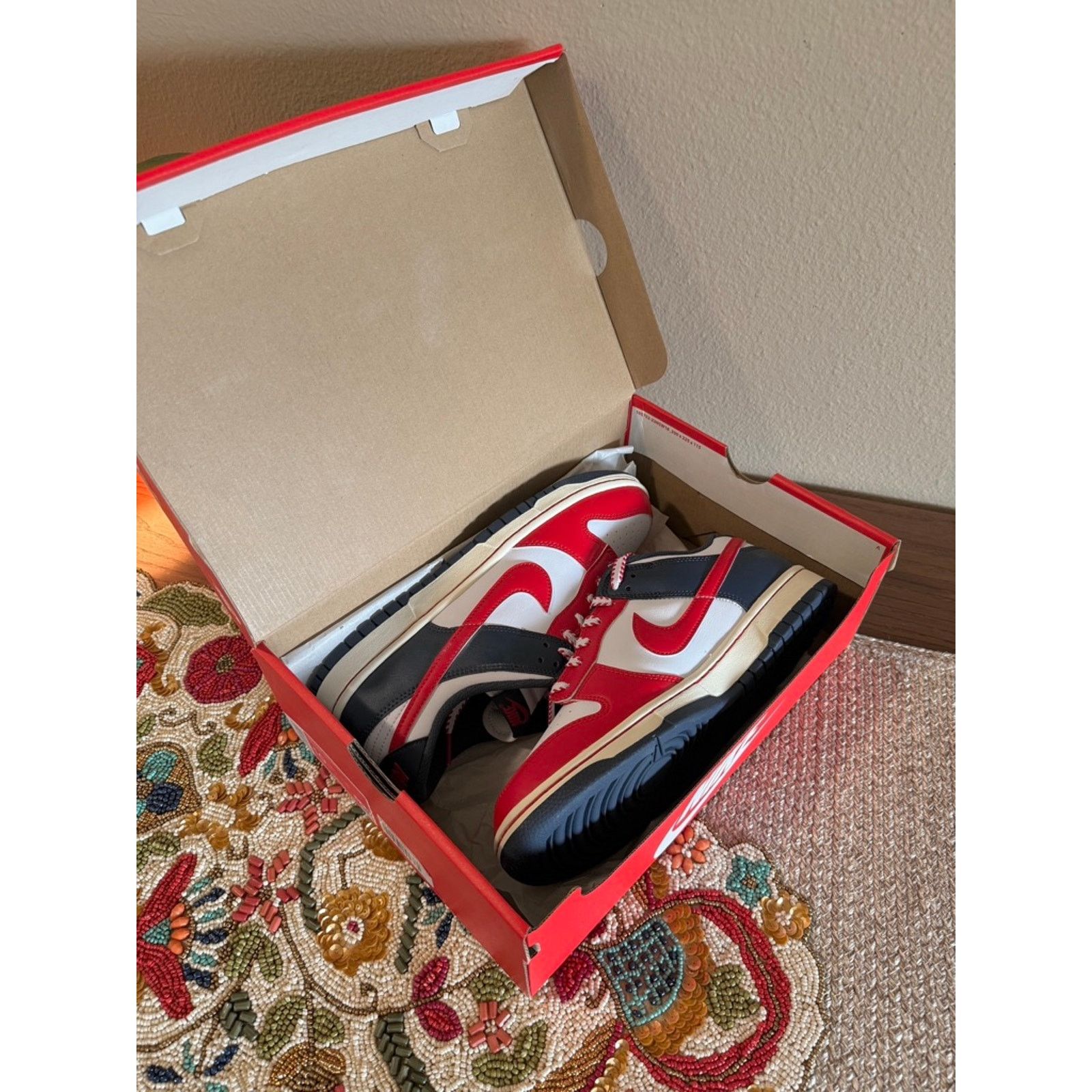 Nike Nike Dunk Low Boston Red Sox White University Red Navy Blue Size US 9 / EU 42 - 7 Thumbnail