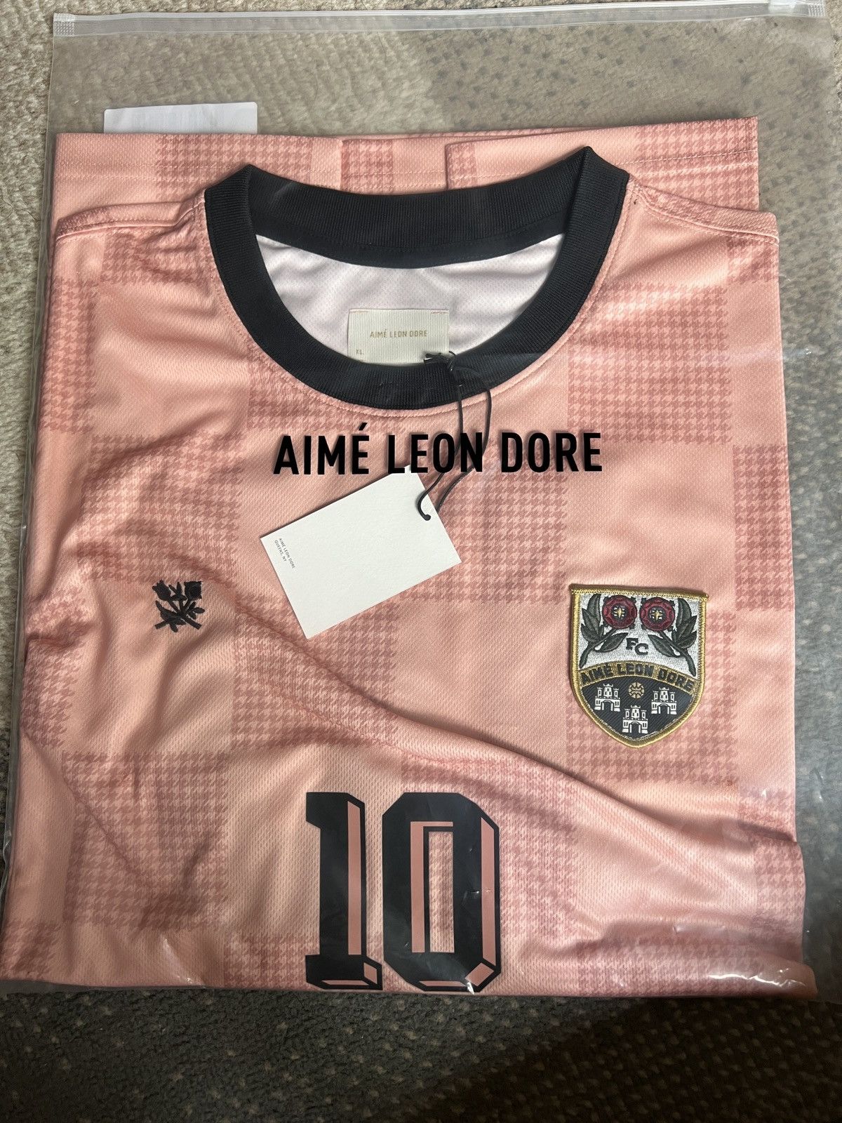 Aime Leon Dore NEW Aime Leon Dore Team Soccer Jersey pink Peach Beige ...