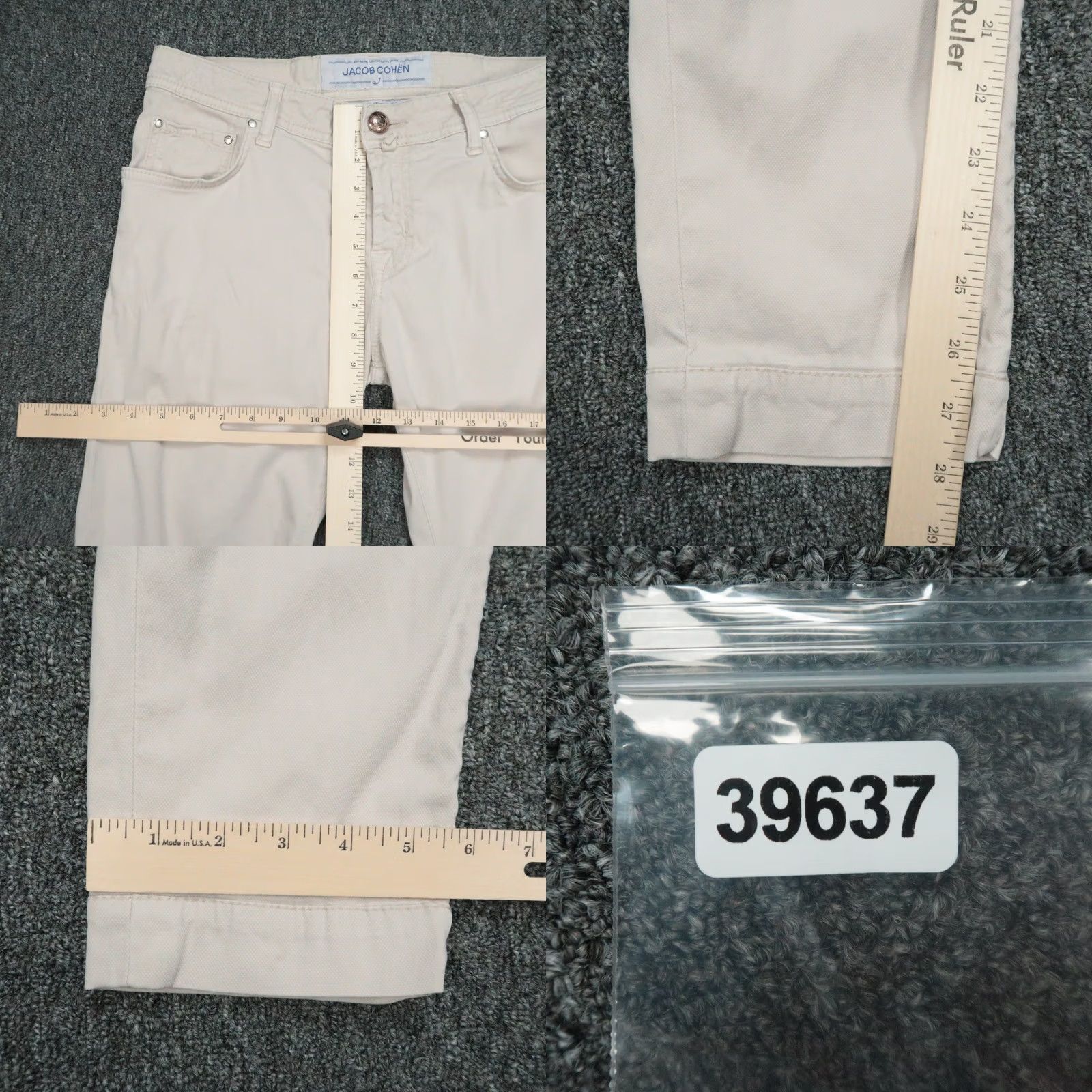 Jacob Cohen Jacob Cohen Jeans Mens 32x28 Stone Cream 5-Pocket Stretch Denim Regular Straight Vintage No N/A Size US 32 / EU 48 - 9 Thumbnail
