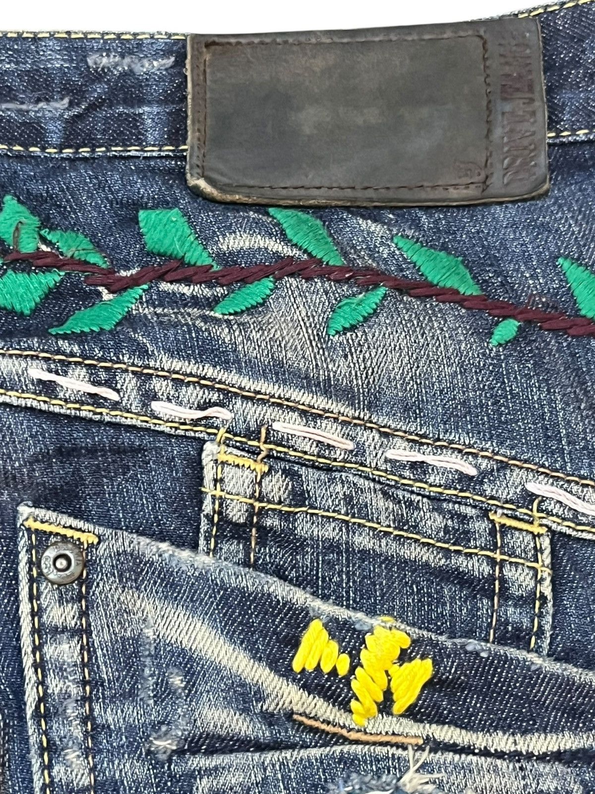 If Six Was Nine × Seditionaries Vintage Drive Jeans Flare Bootcut Embroidery Denim Size US 30 / EU 46 - 10 Thumbnail