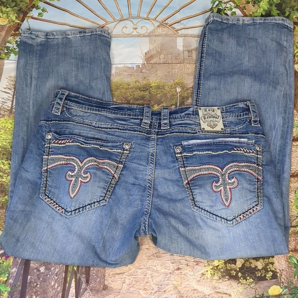 Rock Revival ROCK revival Fergus straight distressed jeans size 44 Size US 44 / EU 60 - 6 Thumbnail