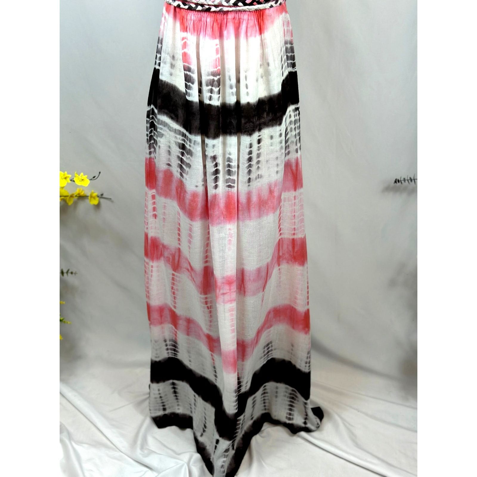 Other Chaudhry Halter Open Back Tie Dye Maxi Dress Pink Black M Size M / US 6-8 / IT 42-44 - 12 Thumbnail