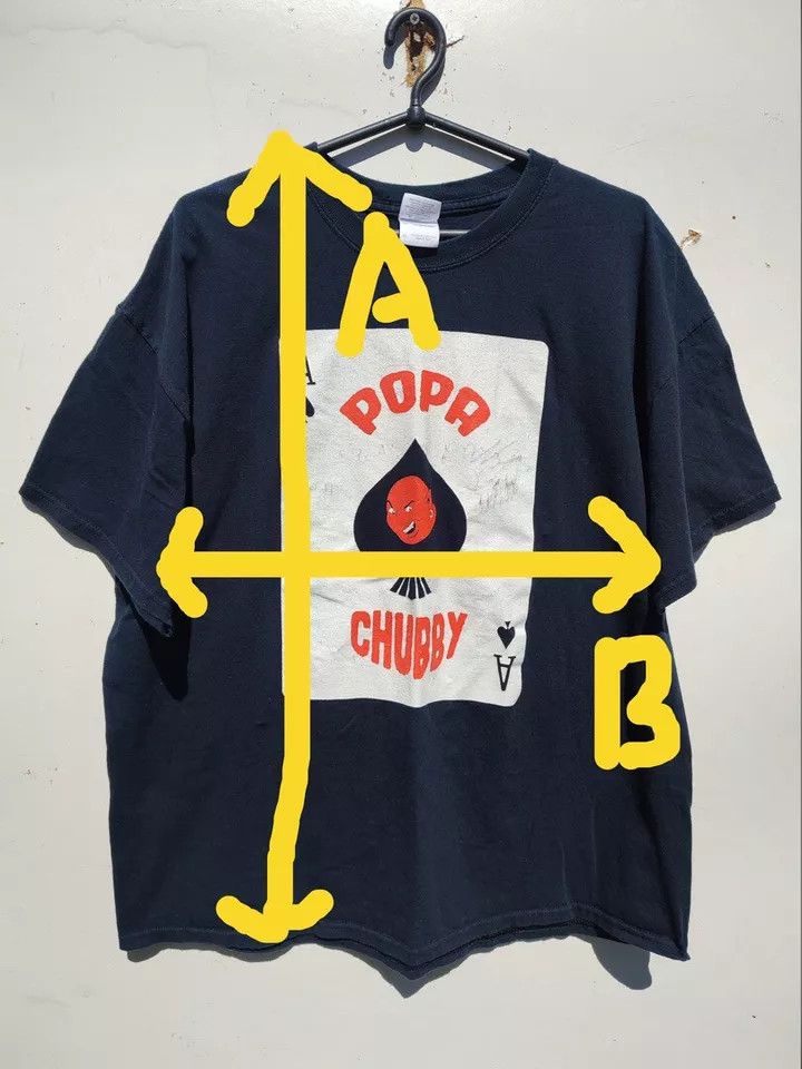 Vintage 1990s Screeenprinted Popa Chubby Tour Tshirt Screenprinted Size US XL / EU 56 / 4 - 11 Thumbnail