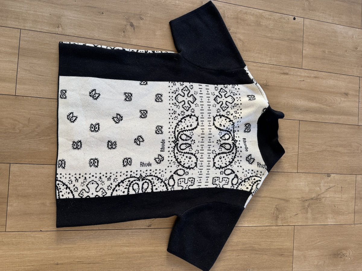 Rhude Rhude Banco Knit Shirt 'Black/Ivory Size US L / EU 52-54 / 3 - 2 Thumbnail