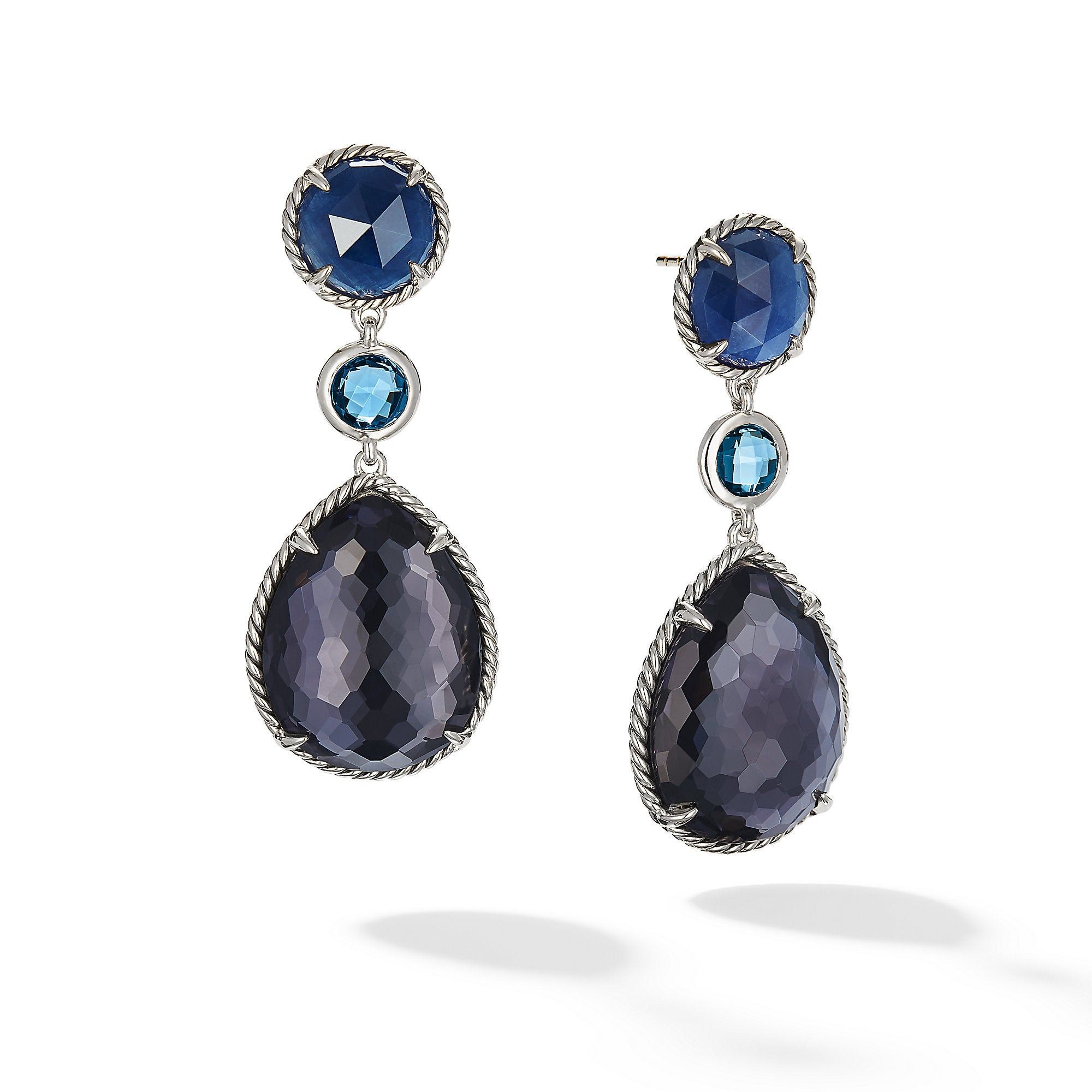David Yurman o1w1db10525 E14467 Earrings in Silver with Black Orchid Size ONE SIZE - 1 Thumbnail
