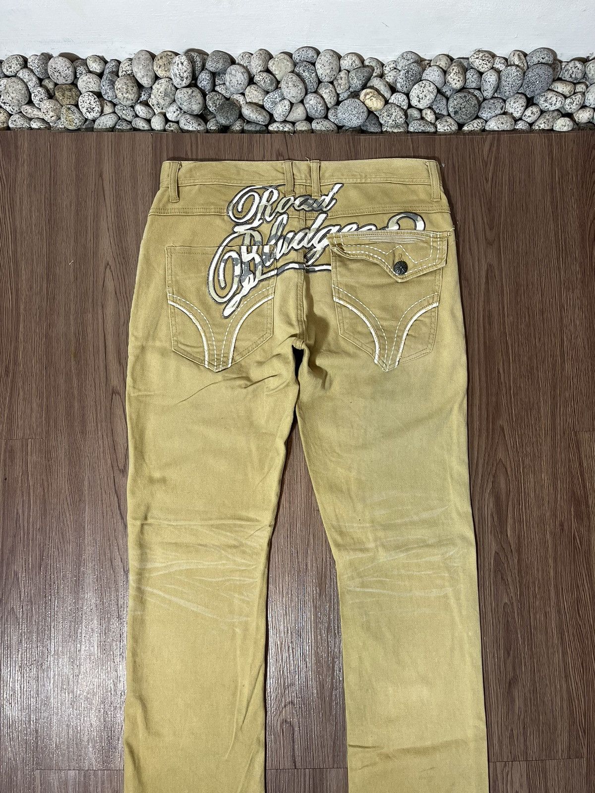 In The Attic × Japanese Brand In The Attic Back Embroidery Suede Pants Size US 33 - 3 Thumbnail