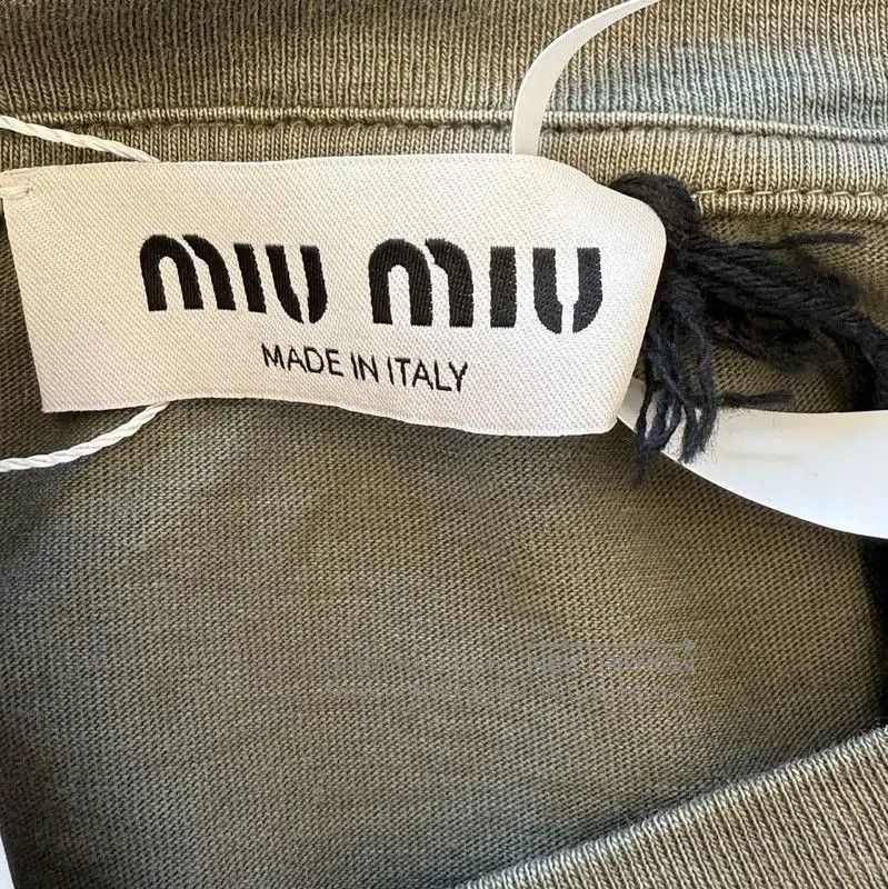 Miu Miu Miu Miu Army Green Long Sleeve T-Shirt . Size S / US 4 / IT 40 - 3 Thumbnail