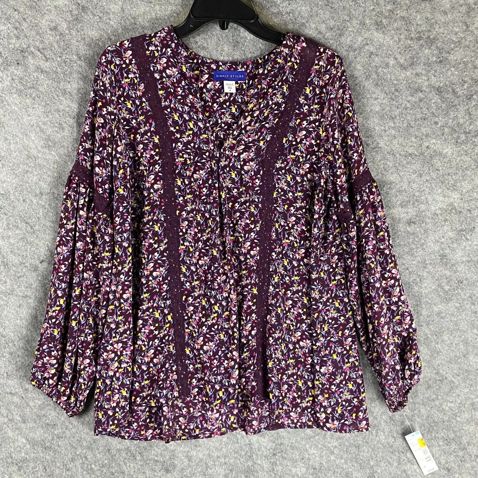 Other Simply Styled Blouse Medium Women's Pullover NWT Polyester M Size M / US 6-8 / IT 42-44 - 1 Thumbnail