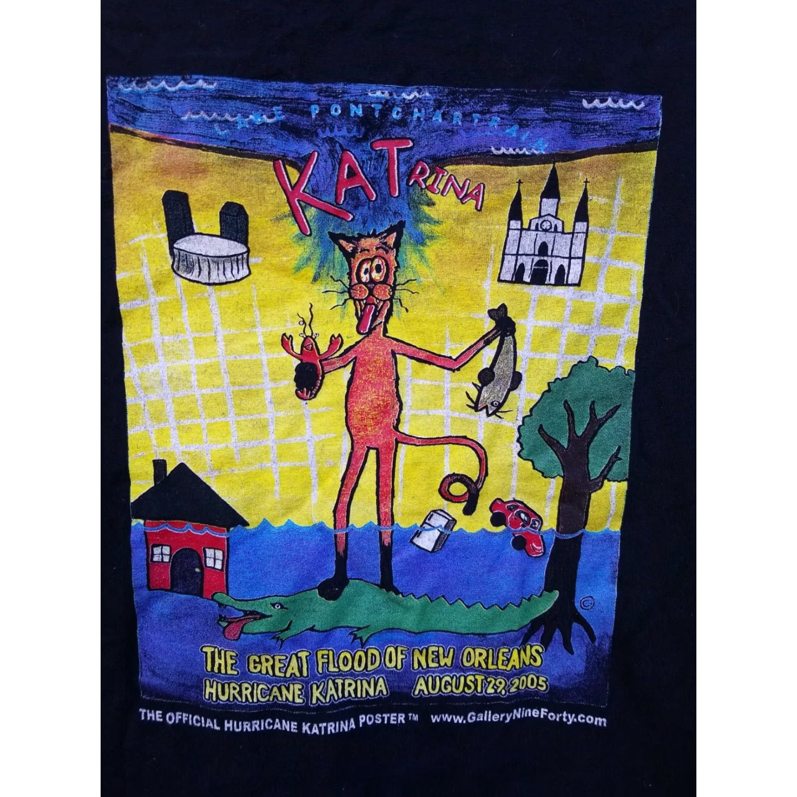 Vintage VINTAGE Hurricane Katrina NEW ORLEANS SHIRT LARGE Size US L / EU 52-54 / 3 - 2 Thumbnail