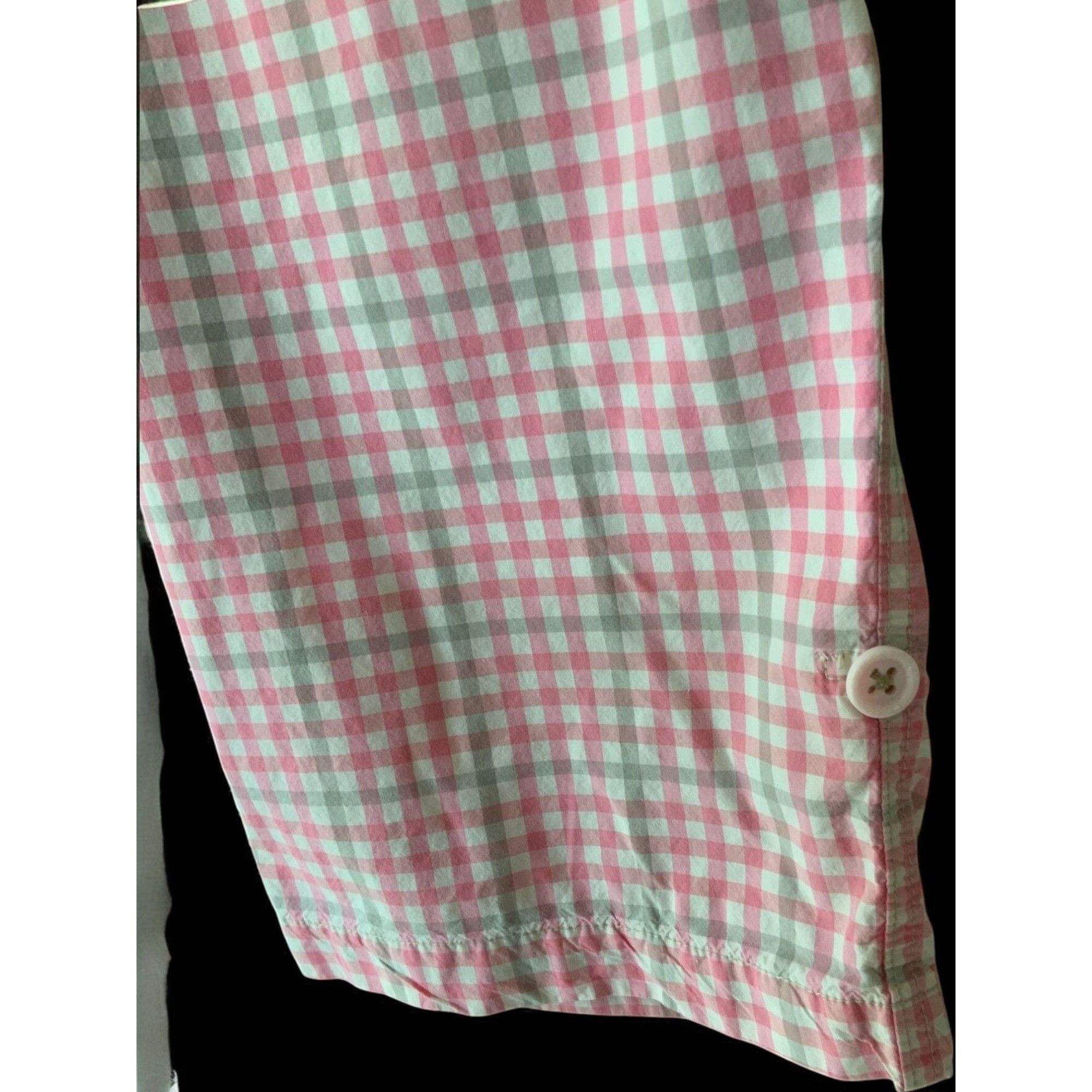 Designer American Eagle Pink White Plaid Check Shorts Belt Loops Pock Size 28" / US 6 / IT 42 - 6 Thumbnail