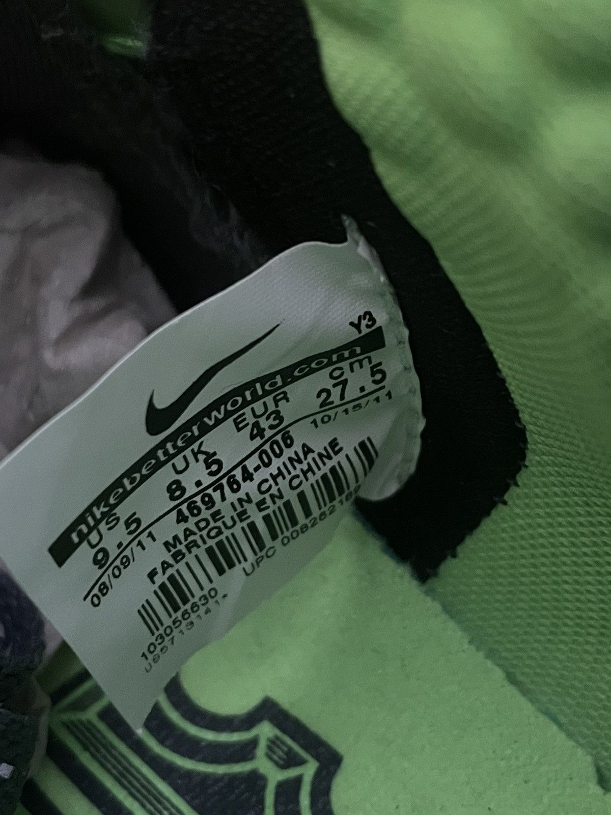 Designer × Nike New 2011 Nike Lebron 9 “Dunkman” Dark Grey/Blk-Volt Size 9.5 Size US 9.5 / EU 42-43 - 8 Thumbnail