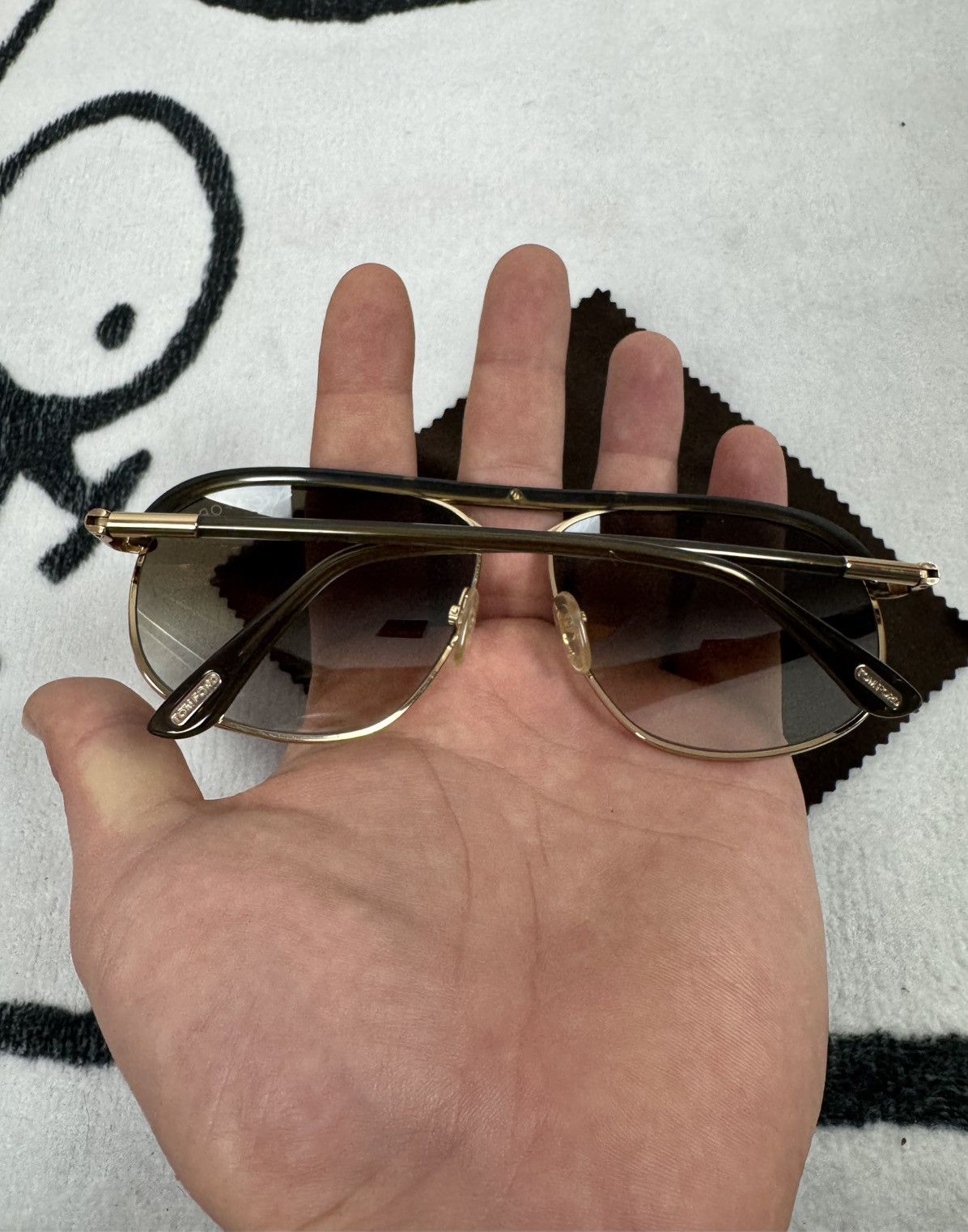 Tom Ford Tom Ford Sunglasses Russell TF234 Black Gold With Box Size ONE SIZE - 11 Thumbnail