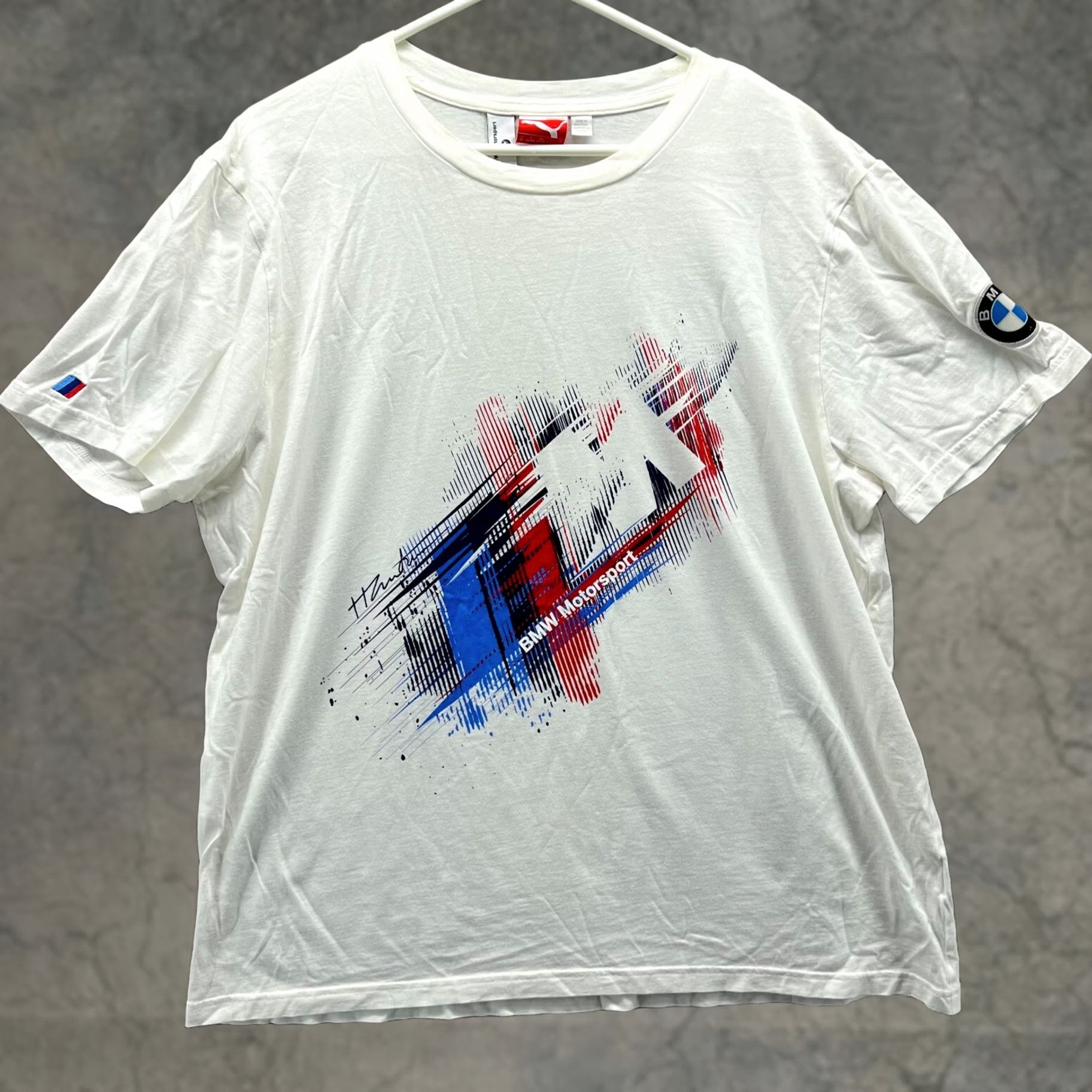 Puma VINTAGE PUMA Shirt Mens XL White Polo Adult BMW Motorsport Print USA Casual Size US XL / EU 56 / 4 - 1 Thumbnail
