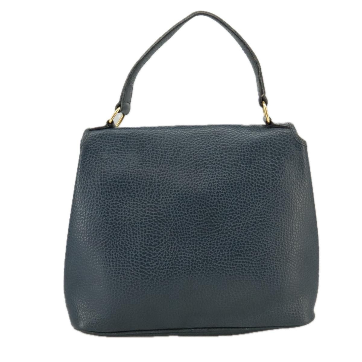 Dior DIOR Hand Bag Leather Navy Gold Size ONE SIZE - 3 Thumbnail