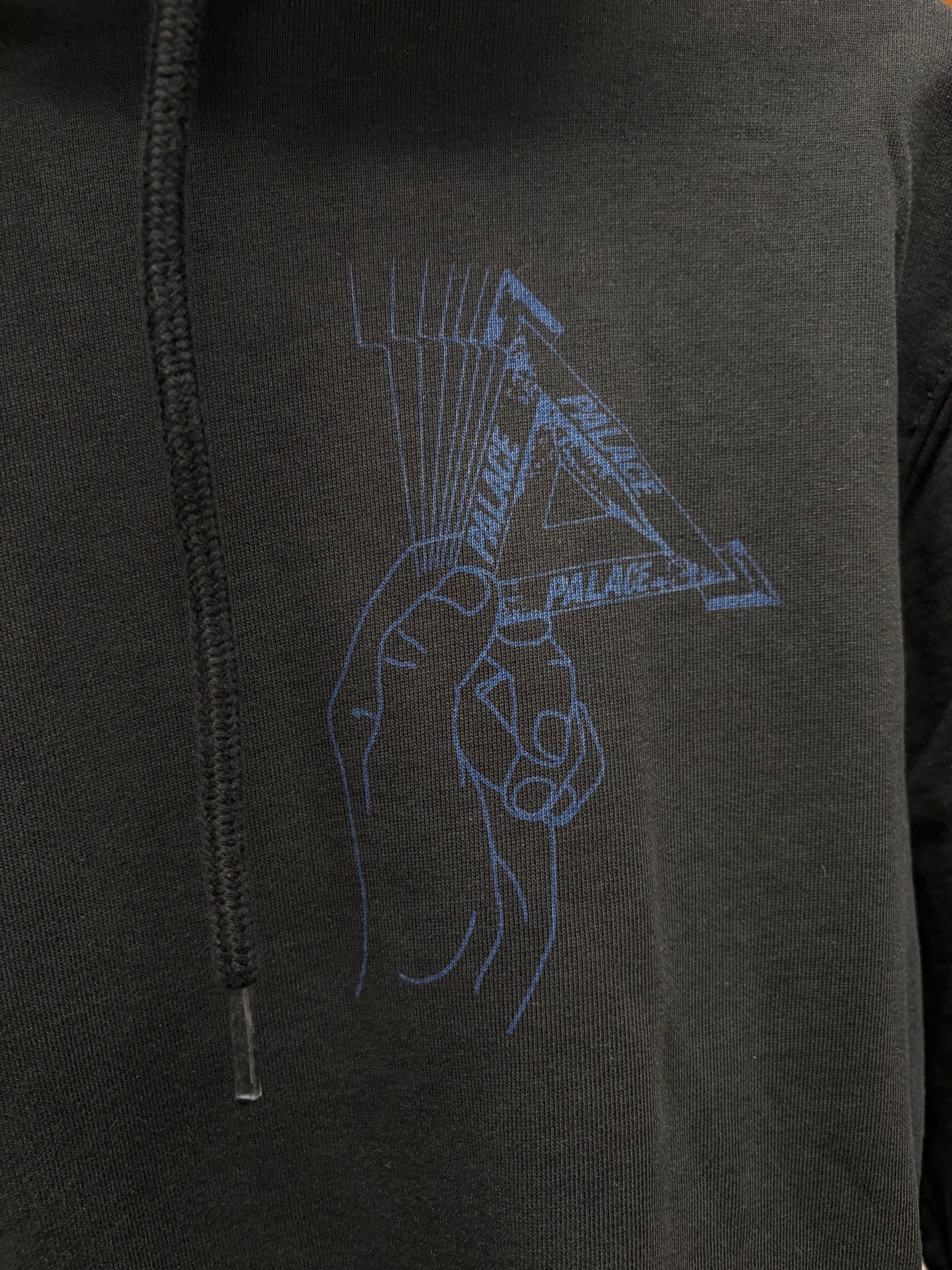 AW2018 Palace 'Grand Master' Black/Blue Logo Hoodie