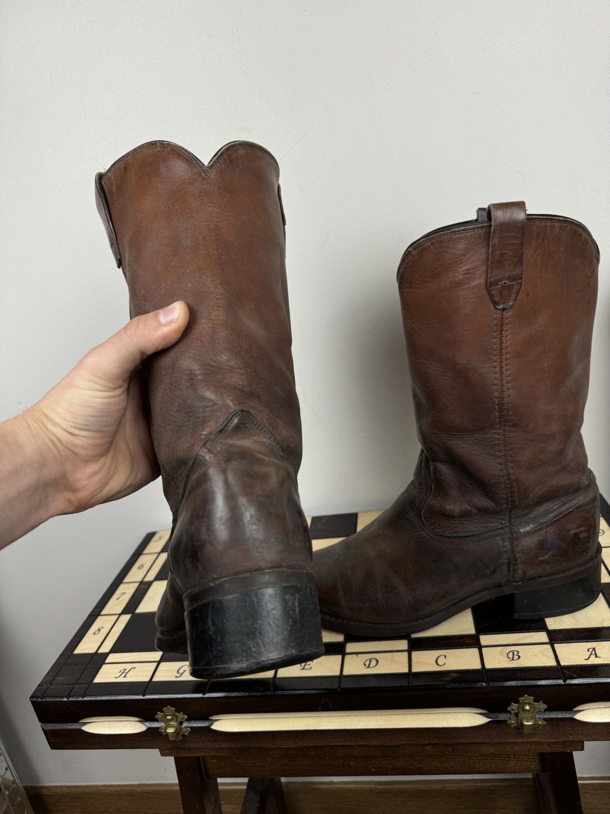 Tony Lama Vintage cowboy boots USA Texas original retro item Size US 12 / IT 42 - 4 Thumbnail